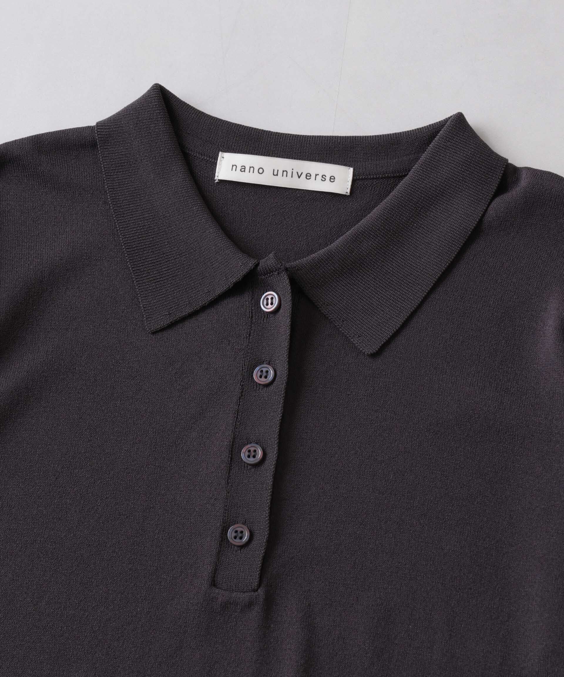 nano･universe「多機能強撚ポロニットトップス」|ニット・セーター|