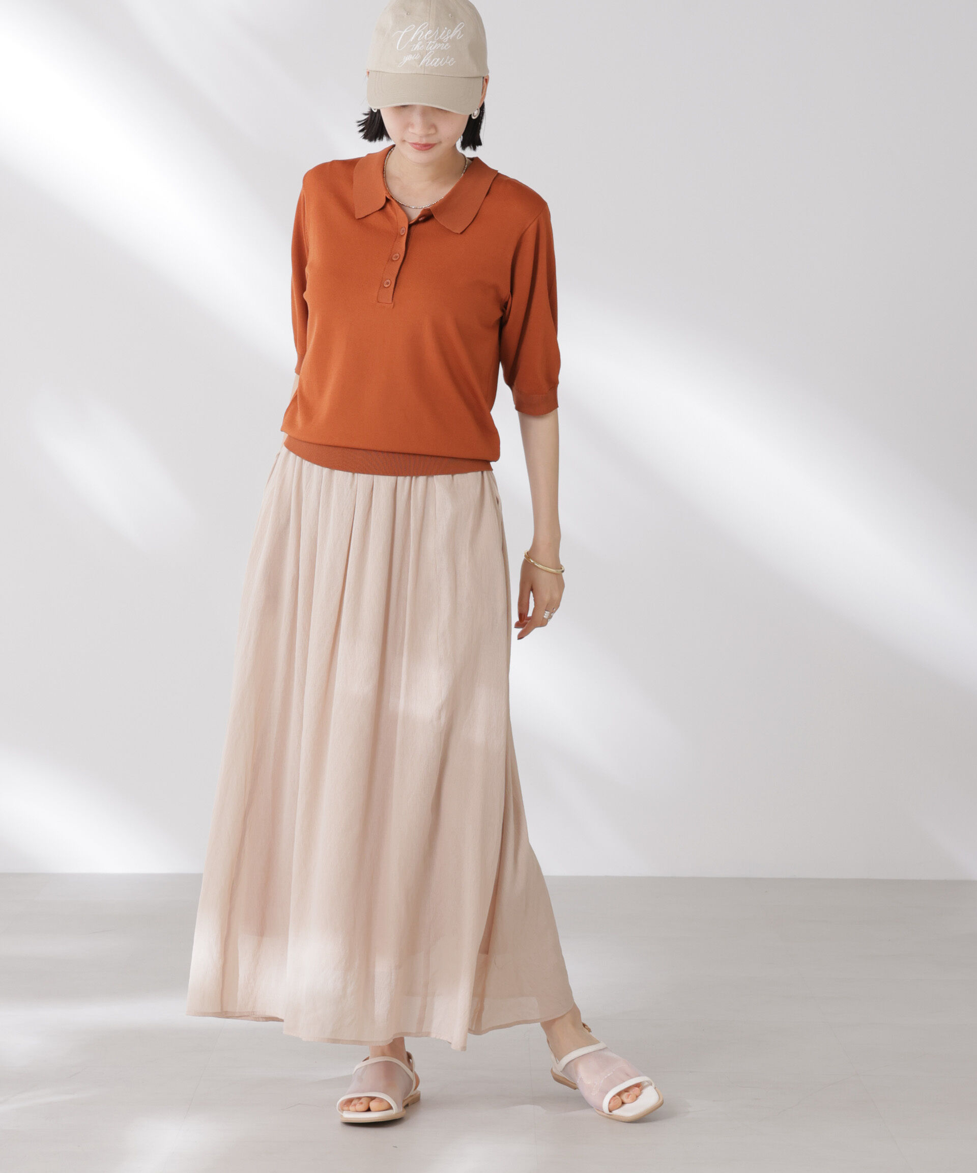 nano･universe「多機能強撚ポロニットトップス」|ニット・セーター|