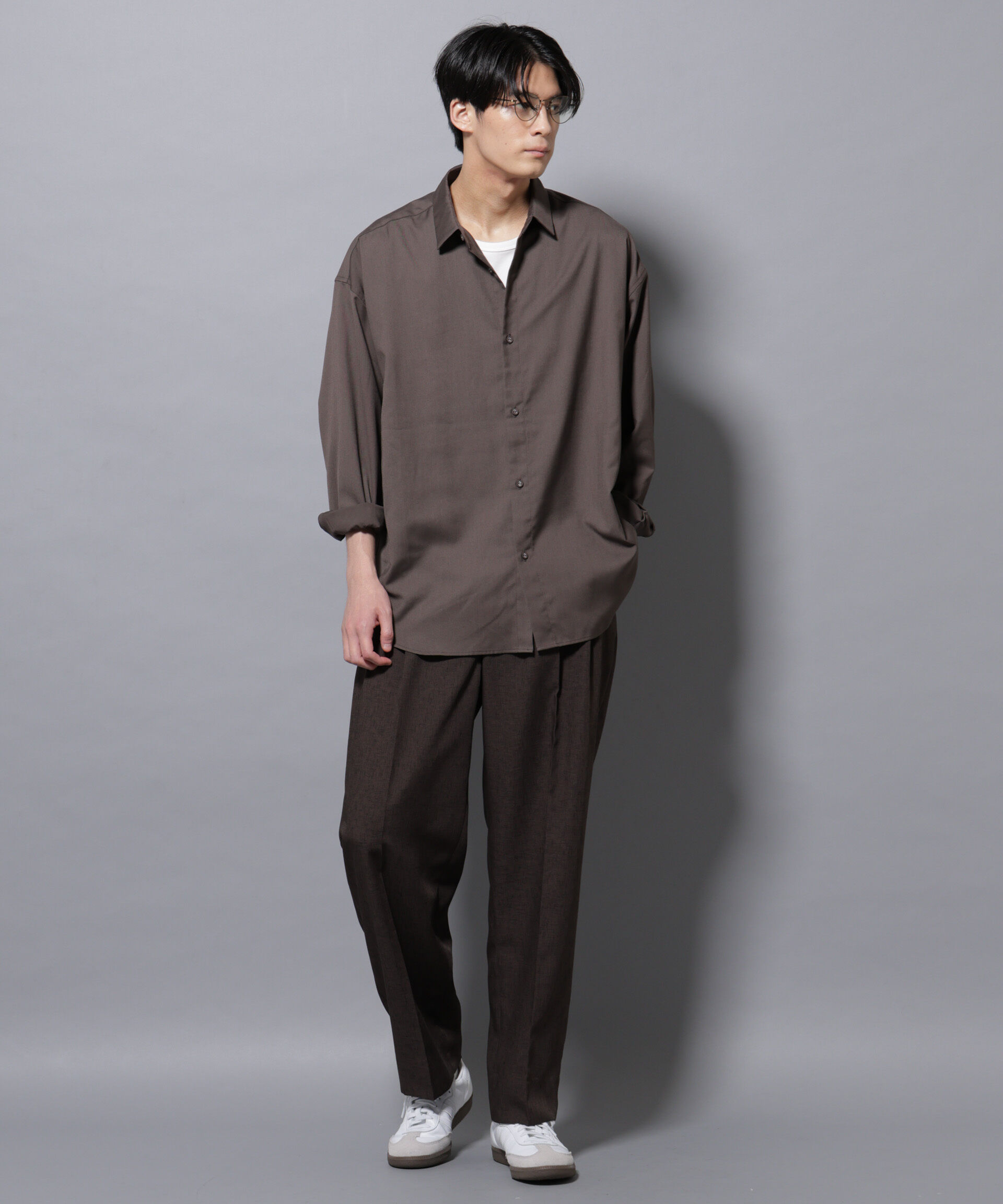 nano･universe「ビッグドレープシャツ 長袖」|シャツ・ブラウス|