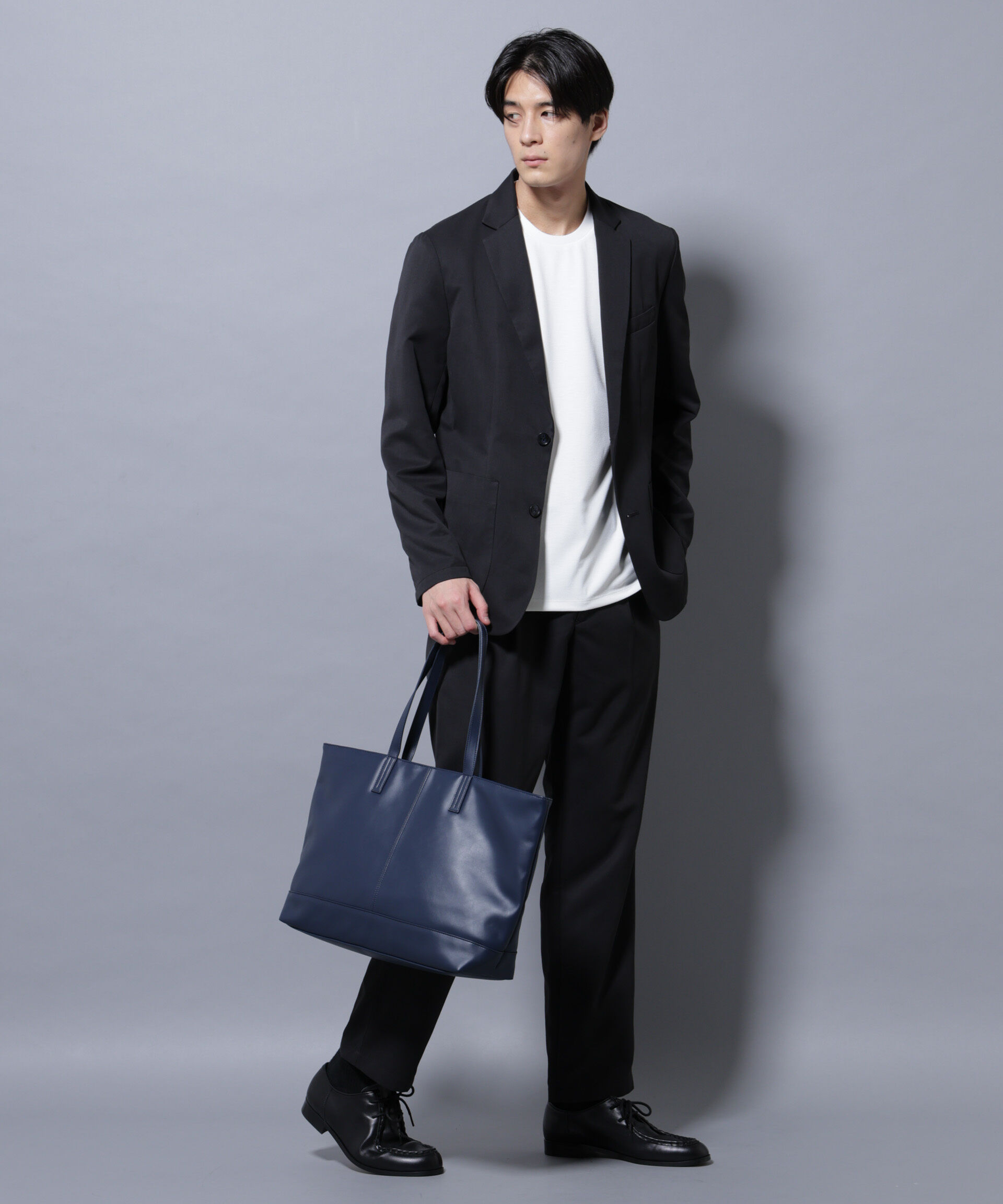 nano･universe「ピーチツイルセットアップ」|スーツ|D.グレー2