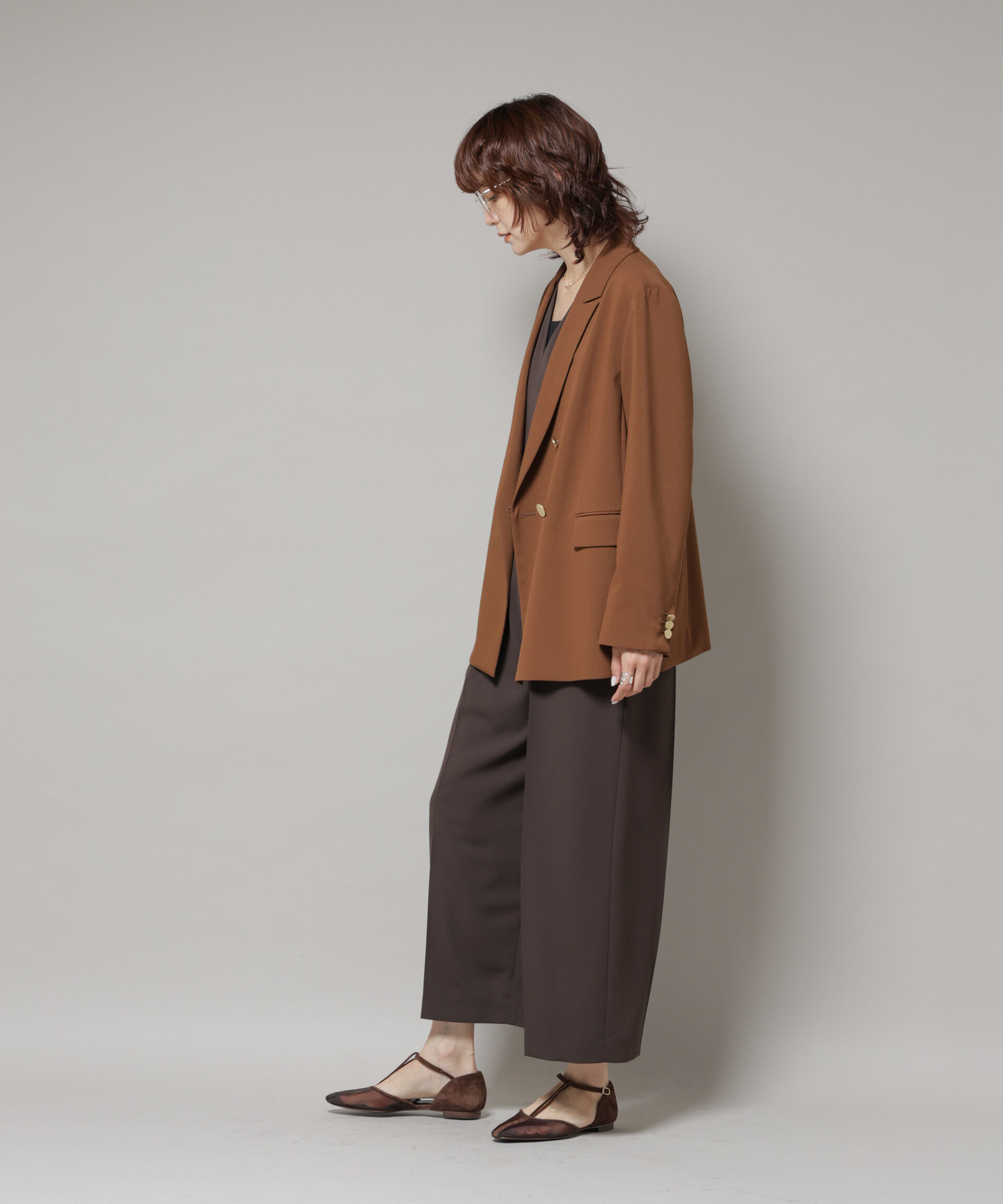 nano･universe「ドライウェザーストレッチダブルジャケット(セットアップ可)」|テーラードジャケット|