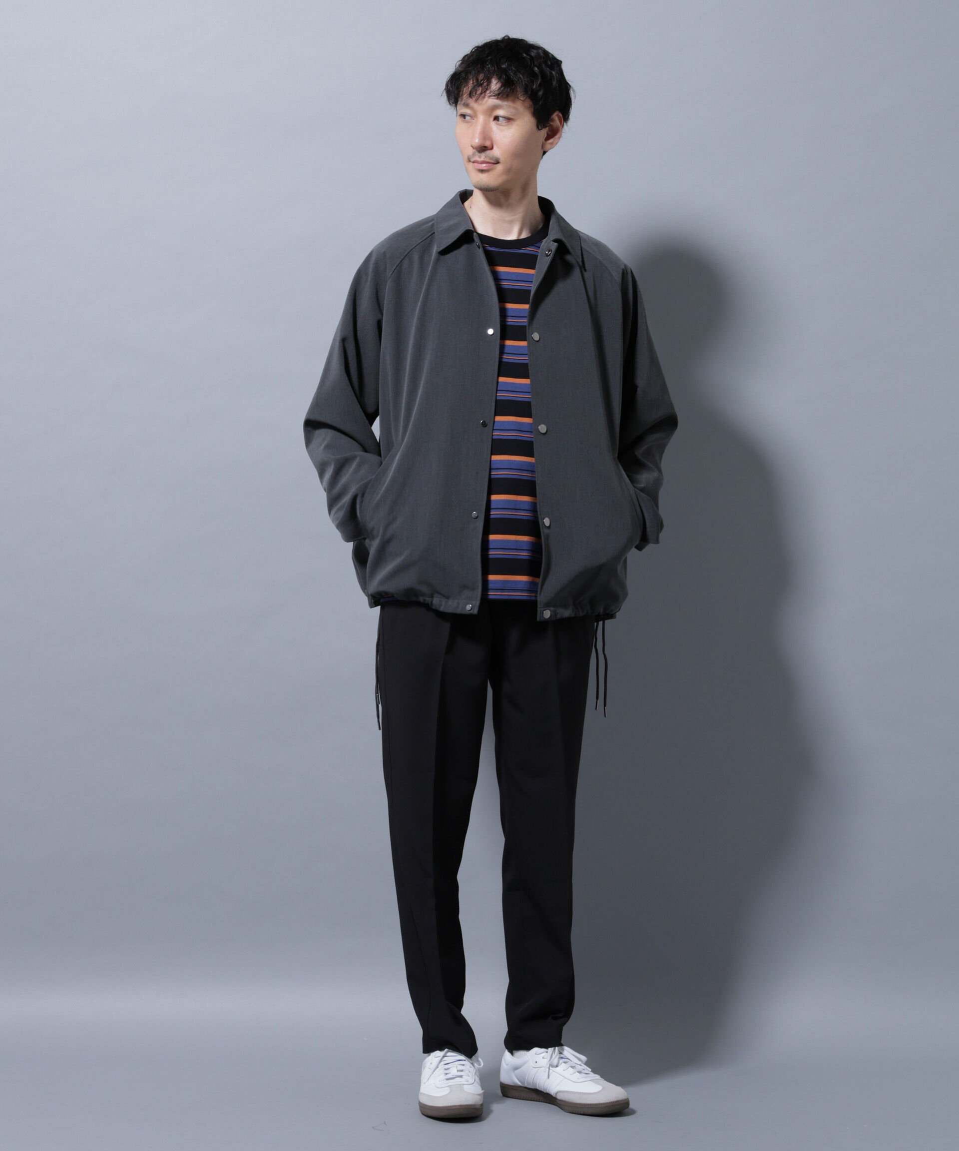 nano･universe「イタリアンドットリラックスコーチジャケット」|ブルゾン・スタジャン|