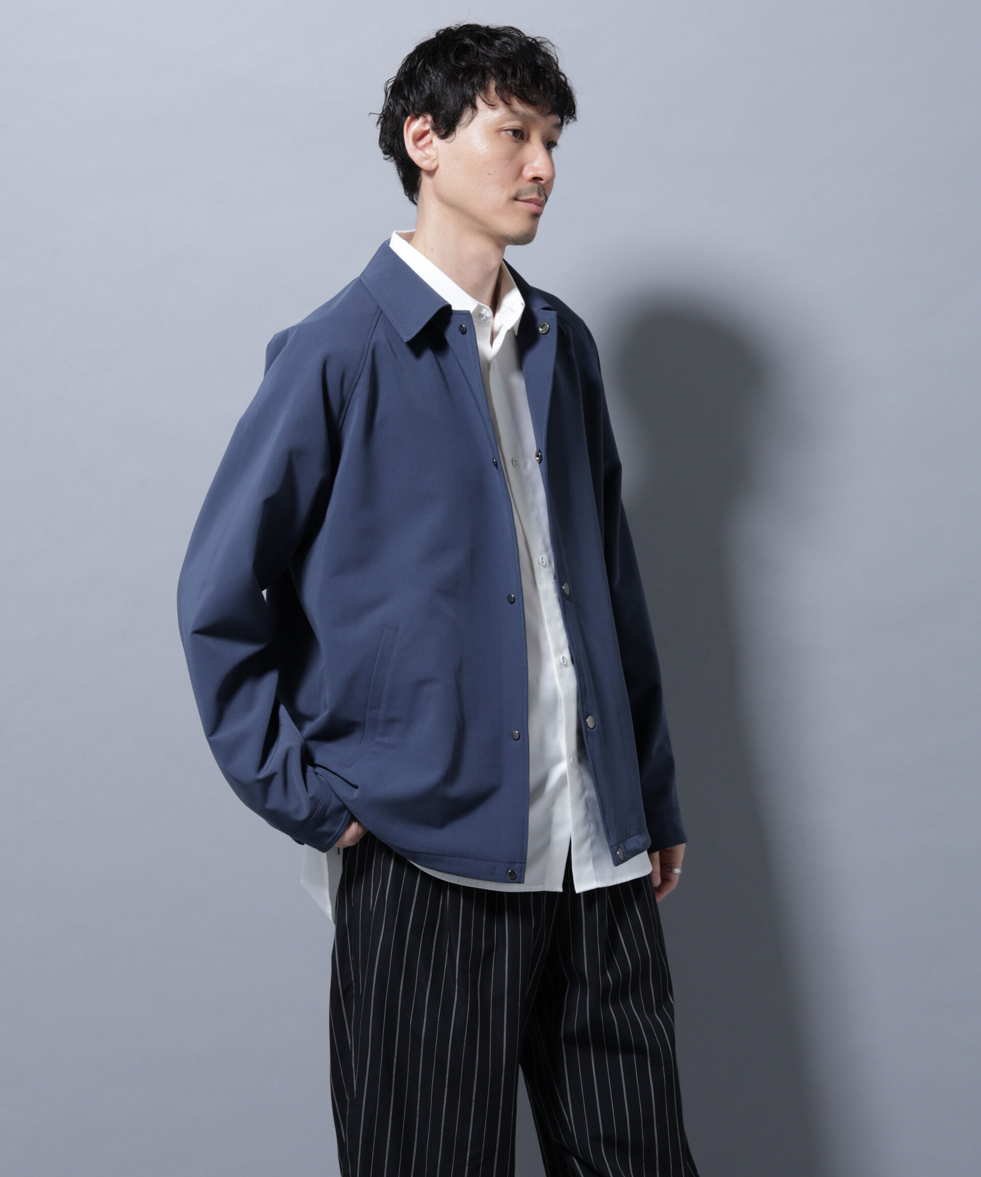 nano･universe「イタリアンドットリラックスコーチジャケット」|ブルゾン・スタジャン|