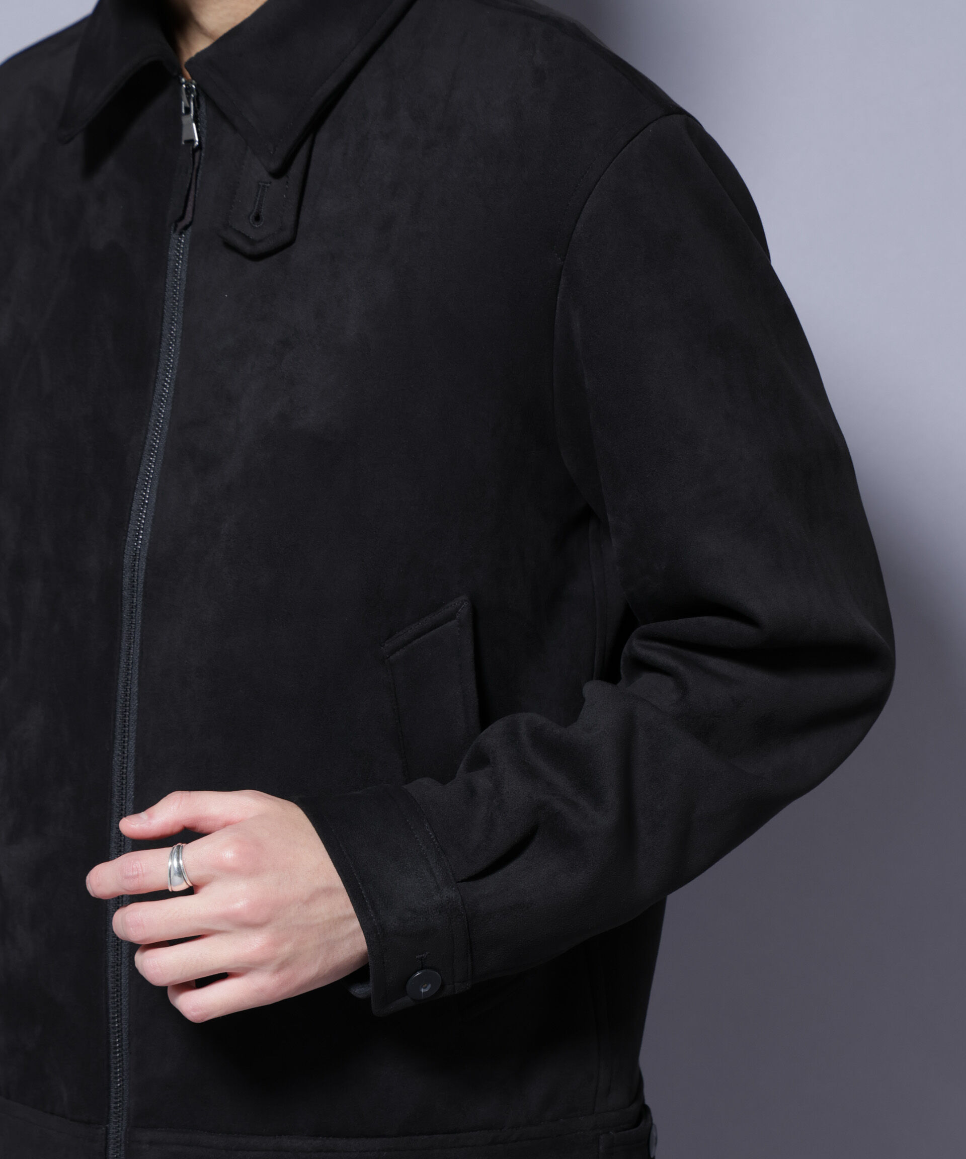 nano･universe「フェイクスエードブルゾン」|ブルゾン・スタジャン|