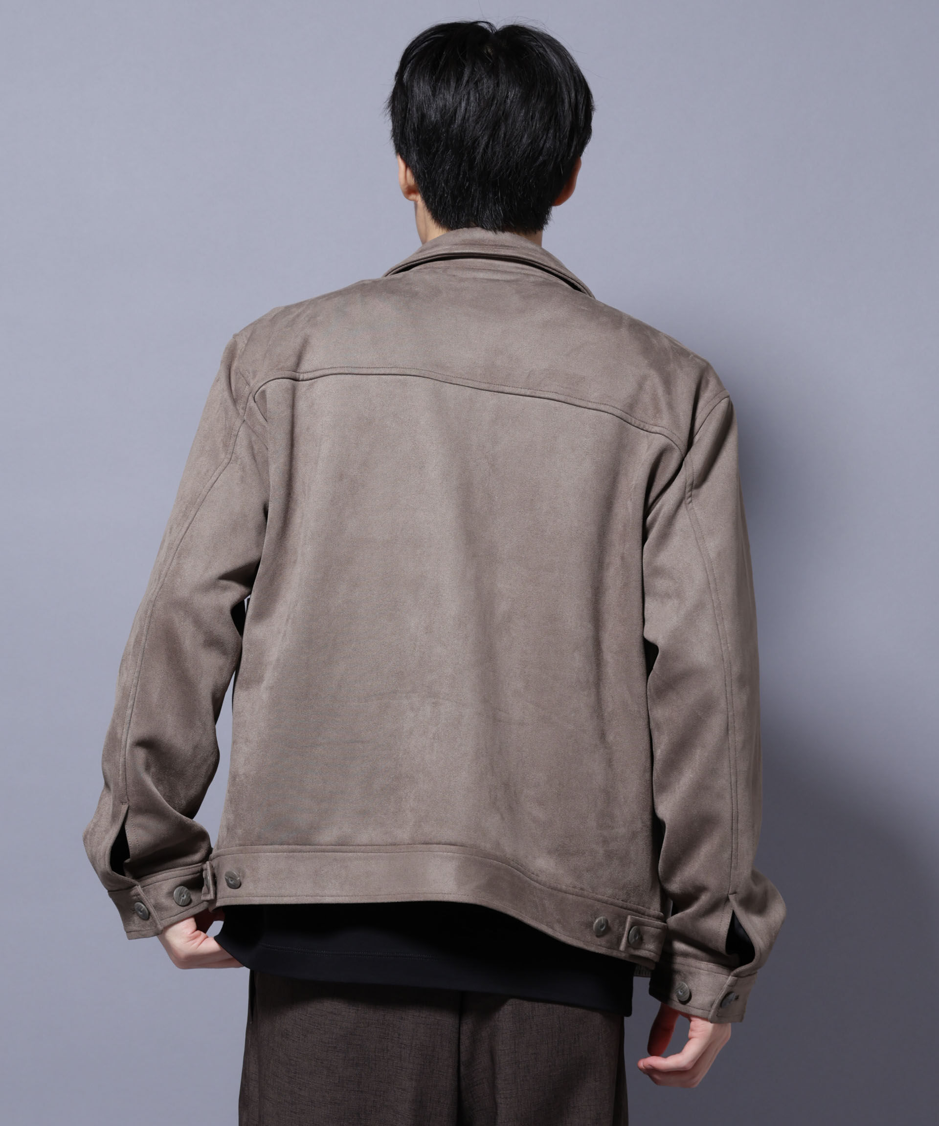 nano･universe「フェイクスエードブルゾン」|ブルゾン・スタジャン|