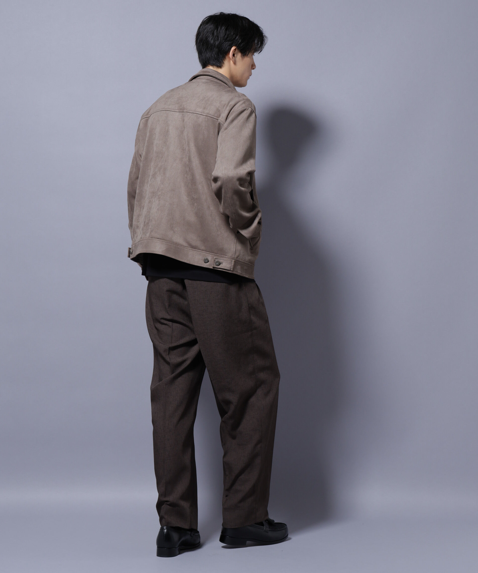 nano･universe「フェイクスエードブルゾン」|ブルゾン・スタジャン|