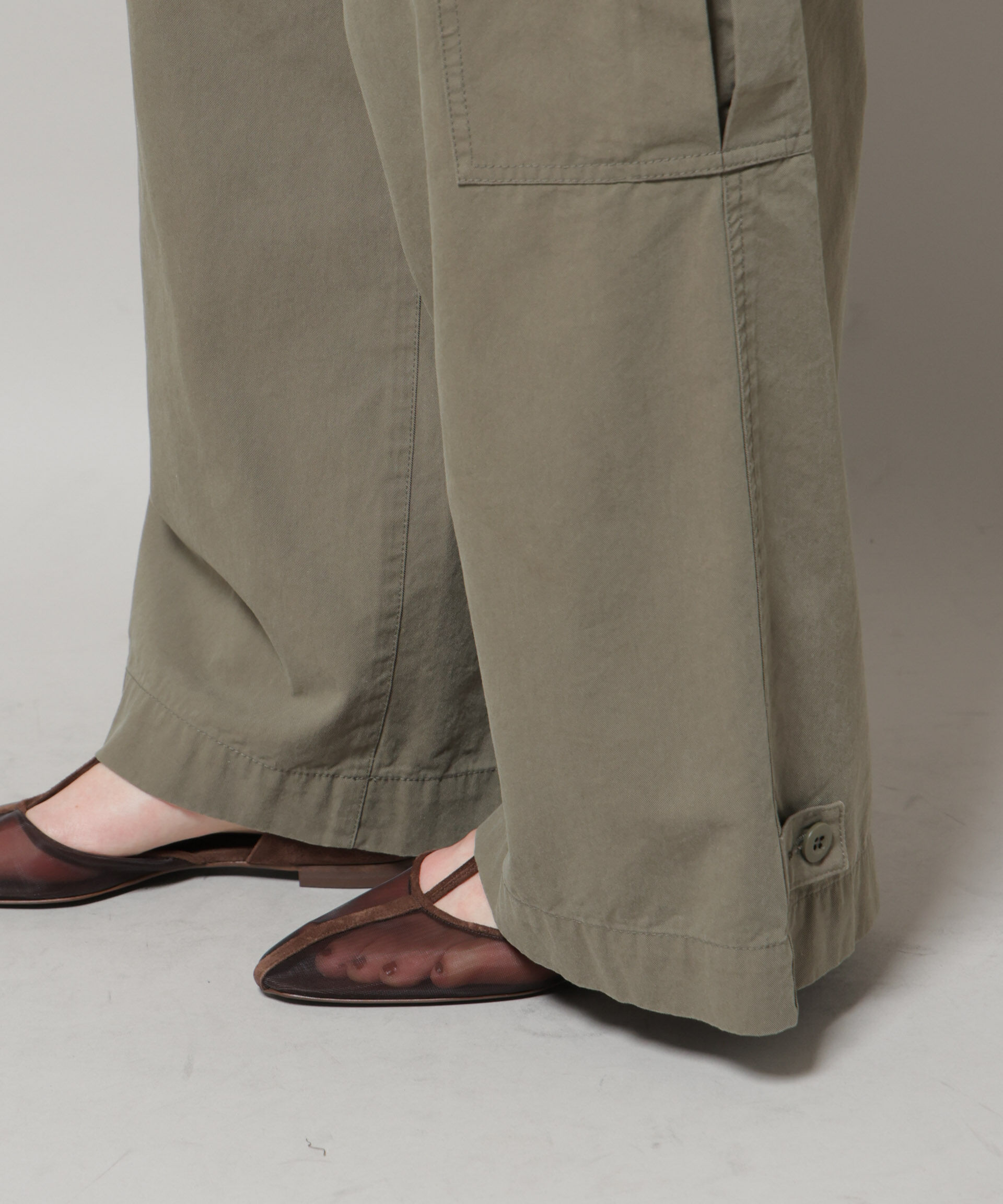 nano･universe「サイドポケットワイドチノパンツ」|チノ|