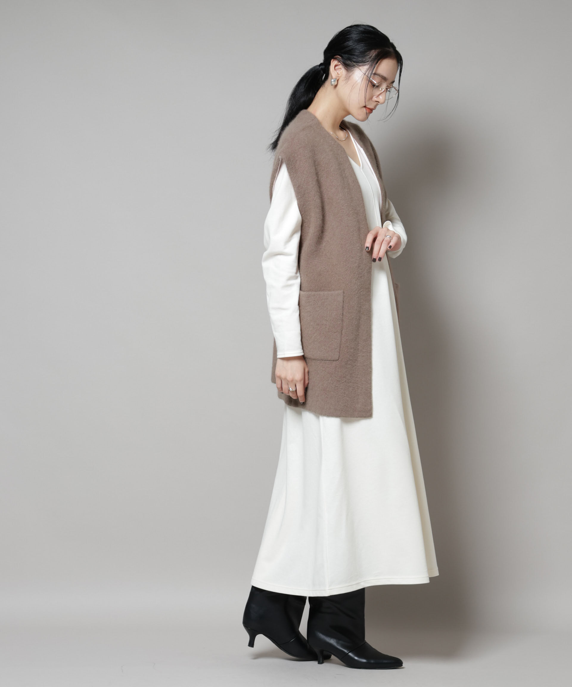 nano･universe「ウォッシャブルフォックスリバーニットジレ」|ニット・セーター|