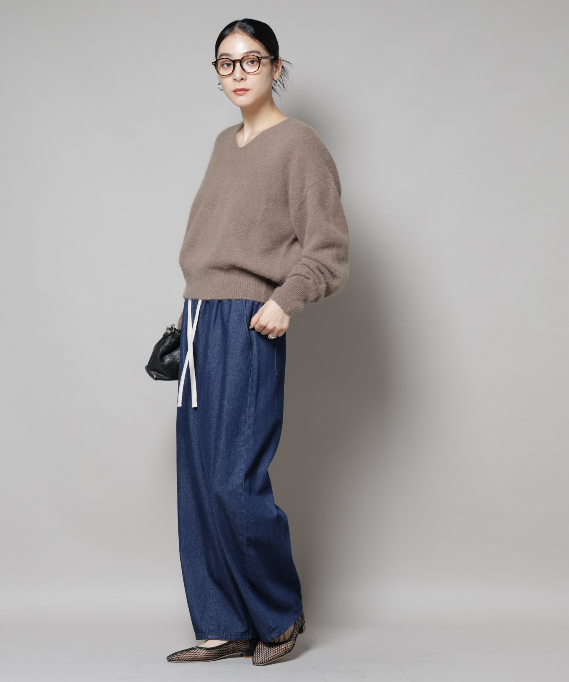 nano･universe「ウォッシャブルフォックスVネックニットプルオーバー」|ニット・セーター|