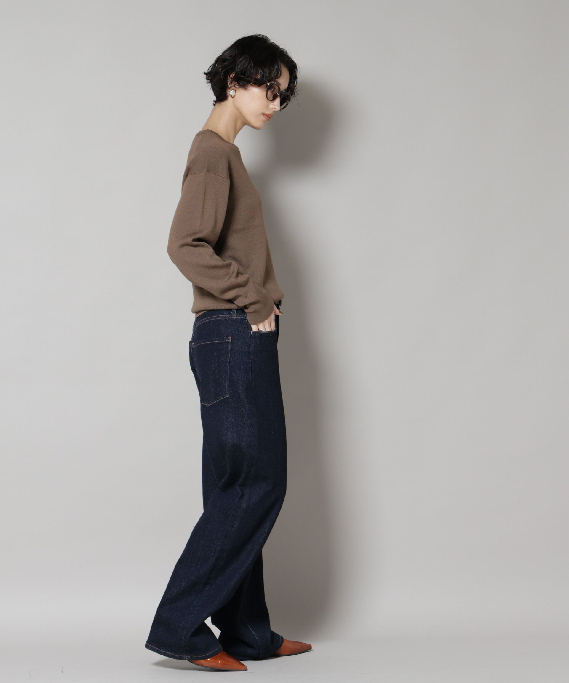 nano･universe「毛玉レスニットスムースクルーネックプルオーバー」|ニット・セーター|