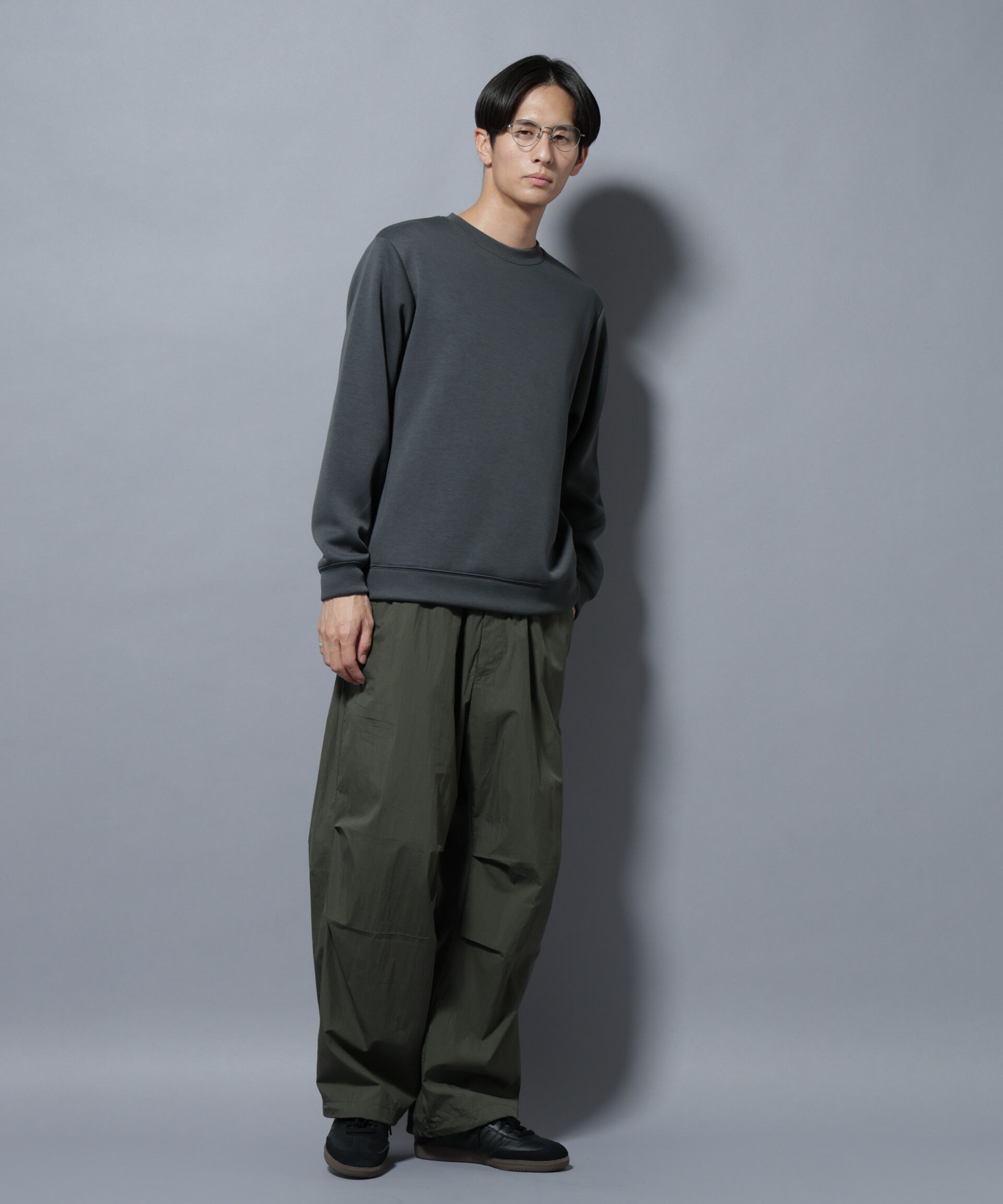 nano･universe「パネルダンボールプルオーバー 長袖(セットアップ可)」|Tシャツ・カットソー|