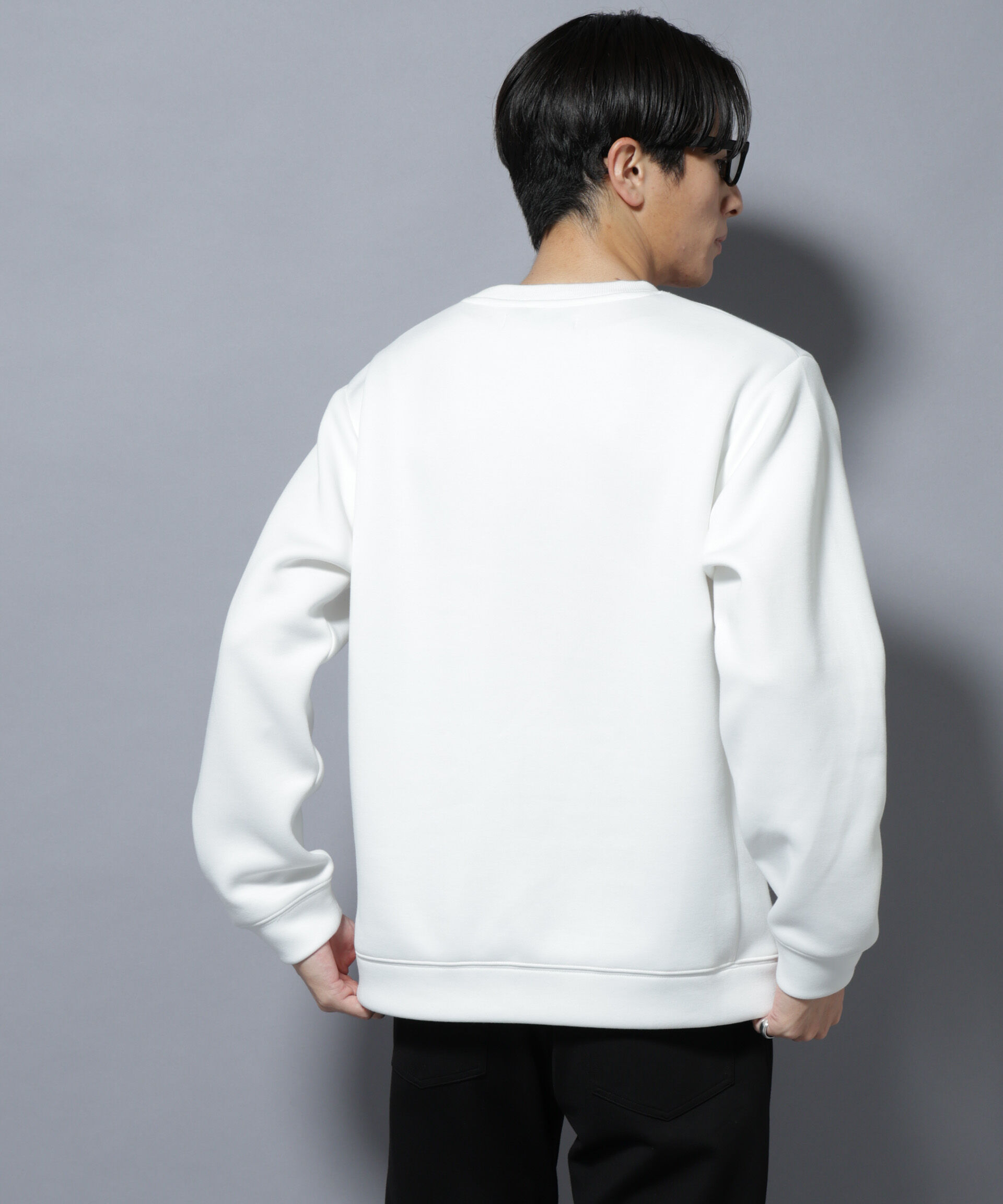 nano･universe「パネルダンボールプルオーバー 長袖(セットアップ可)」|Tシャツ・カットソー|