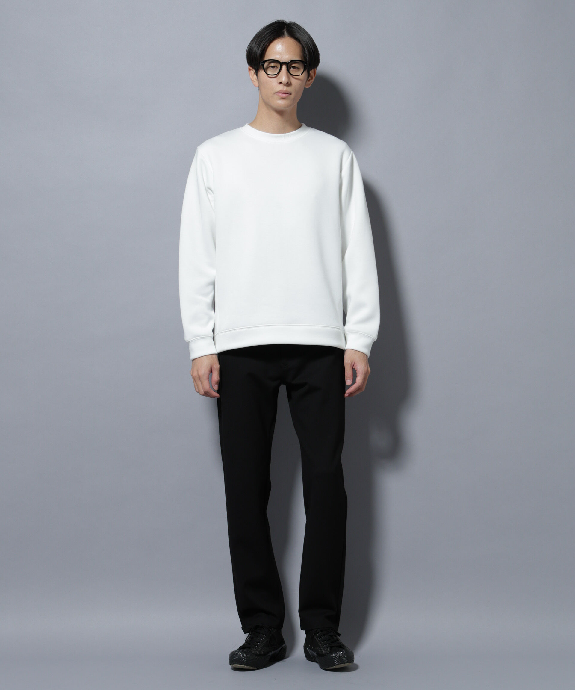 nano･universe「パネルダンボールプルオーバー 長袖(セットアップ可)」|Tシャツ・カットソー|