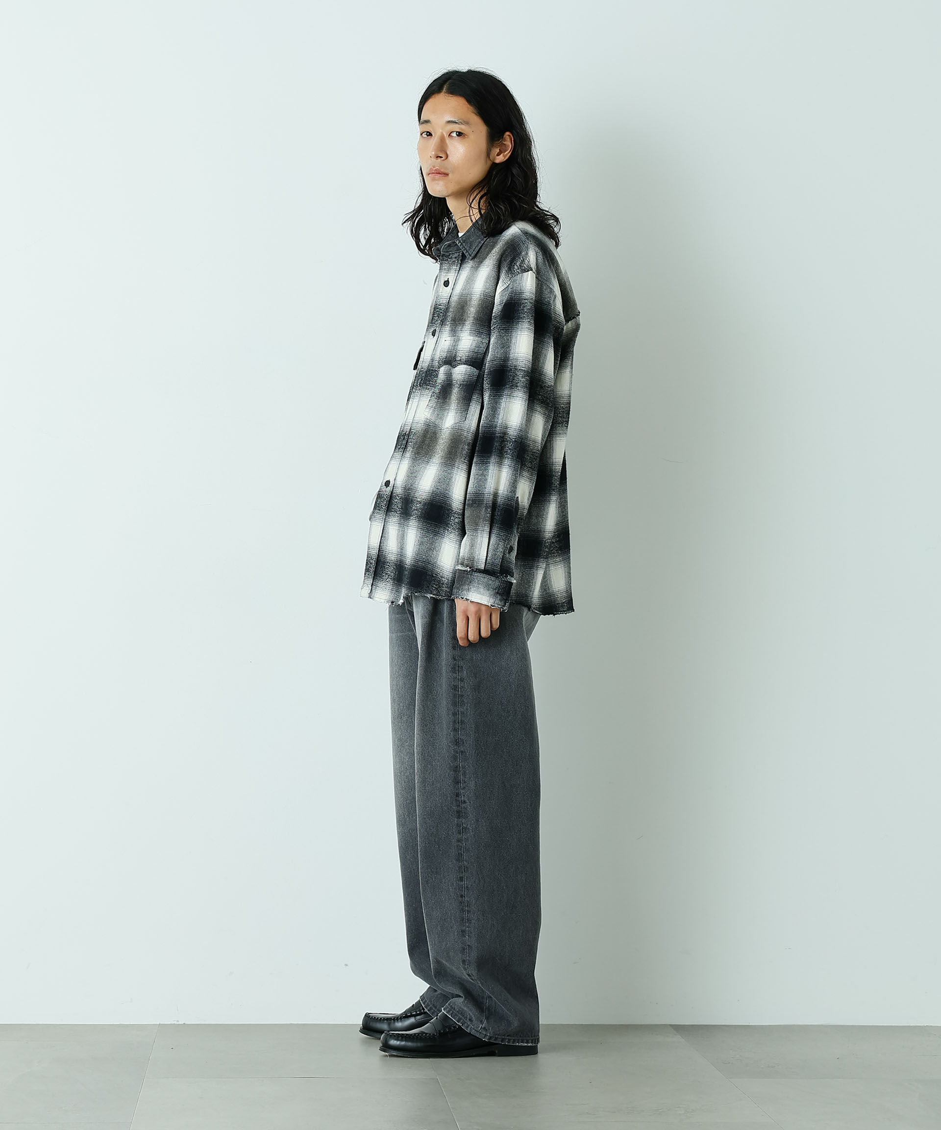 nano･universe「｢HOTEL PALACE｣ ヴィンテージライクオンブレチェックネルシャツ」|シャツ・ブラウス|