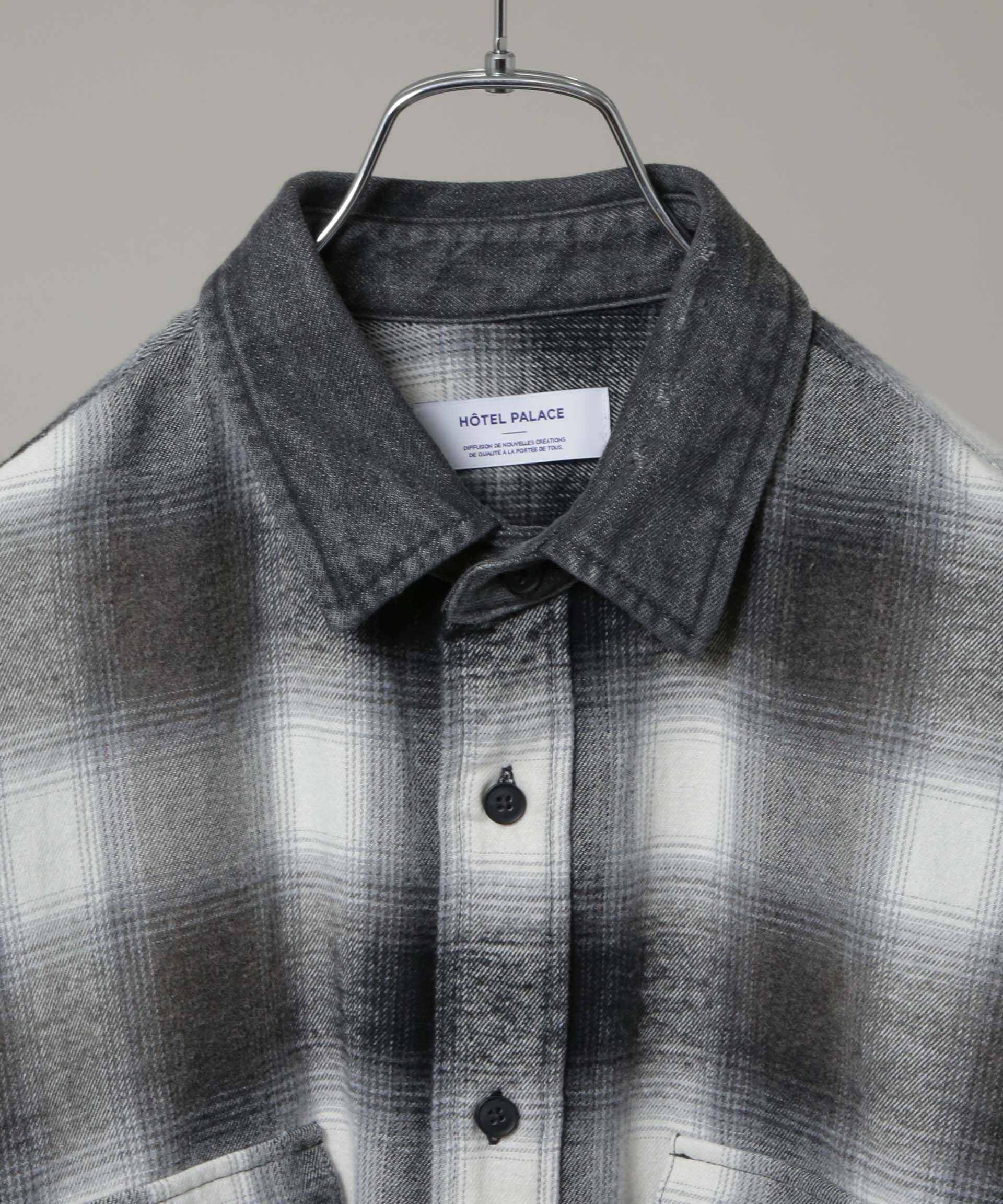 nano･universe「｢HOTEL PALACE｣ ヴィンテージライクオンブレチェックネルシャツ」|シャツ・ブラウス|