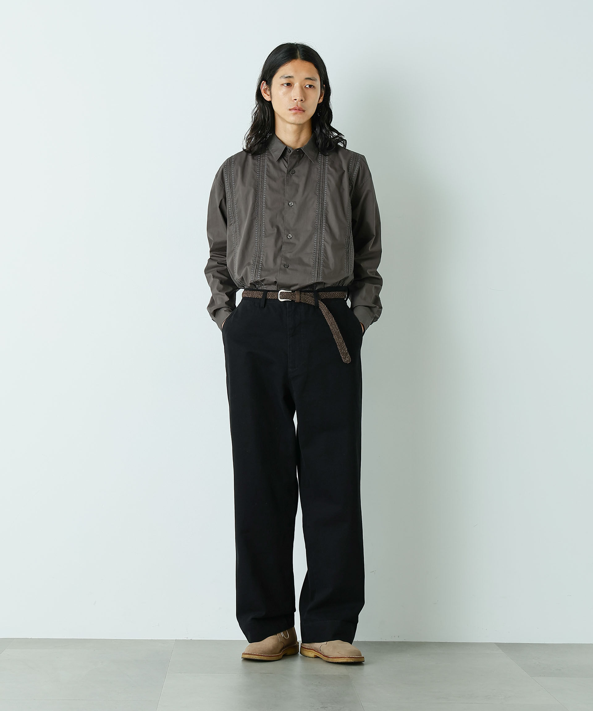 nano･universe「｢HOTEL PALACE｣ ワイドストレートチノパンツ」|チノ|