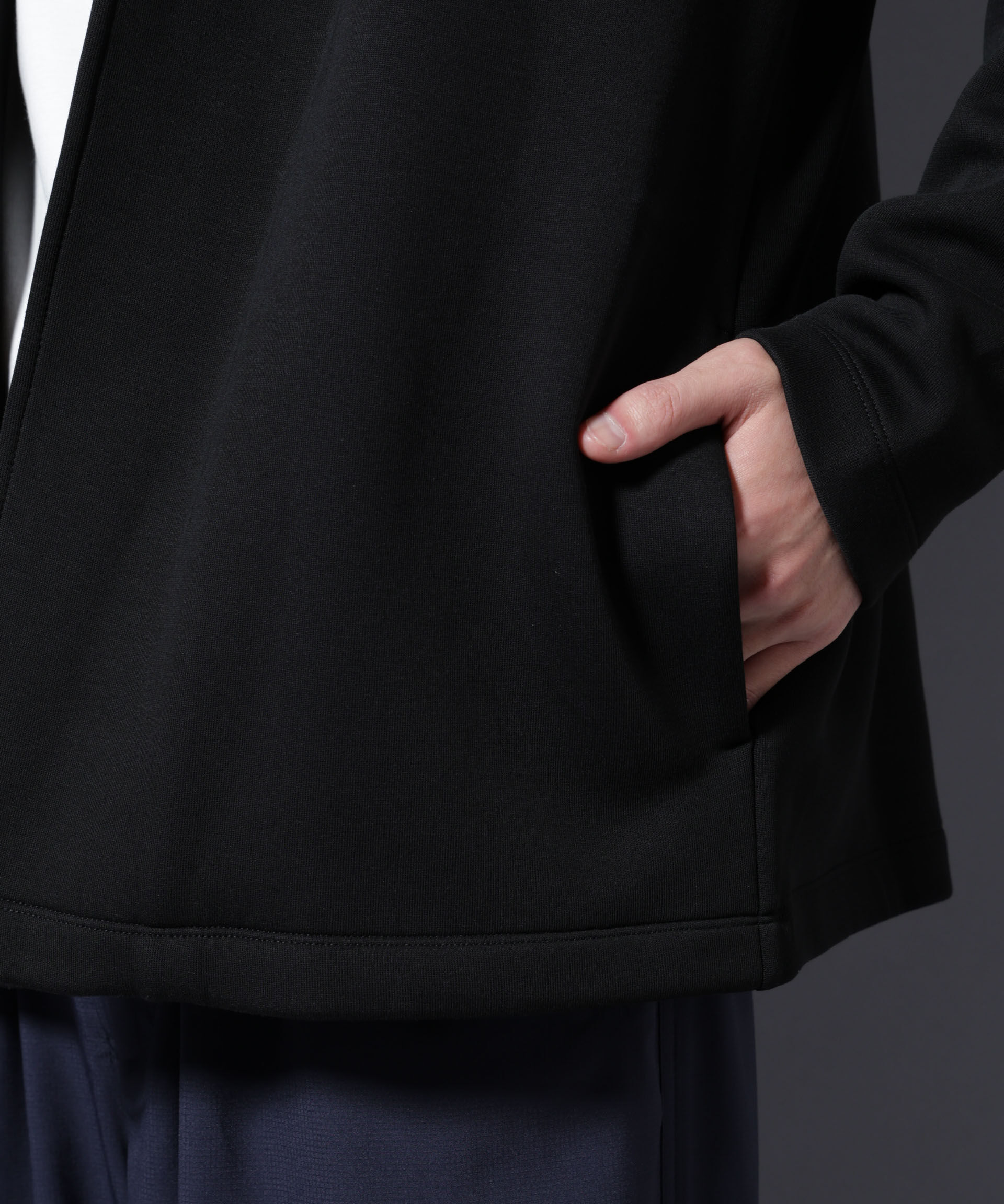 nano･universe「ダンボール 着流しフーディー」|Tシャツ・カットソー|