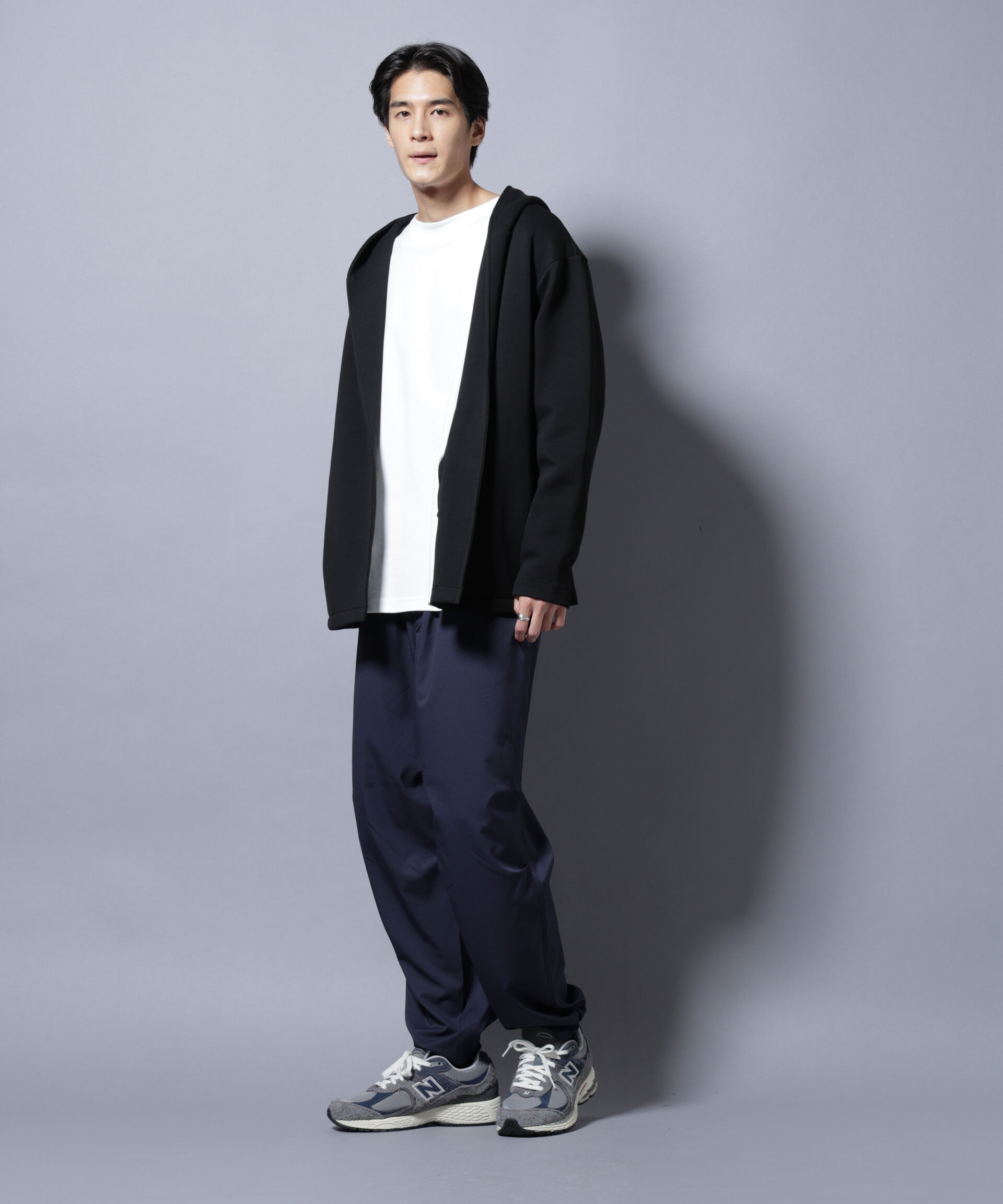 nano･universe「ダンボール 着流しフーディー」|Tシャツ・カットソー|