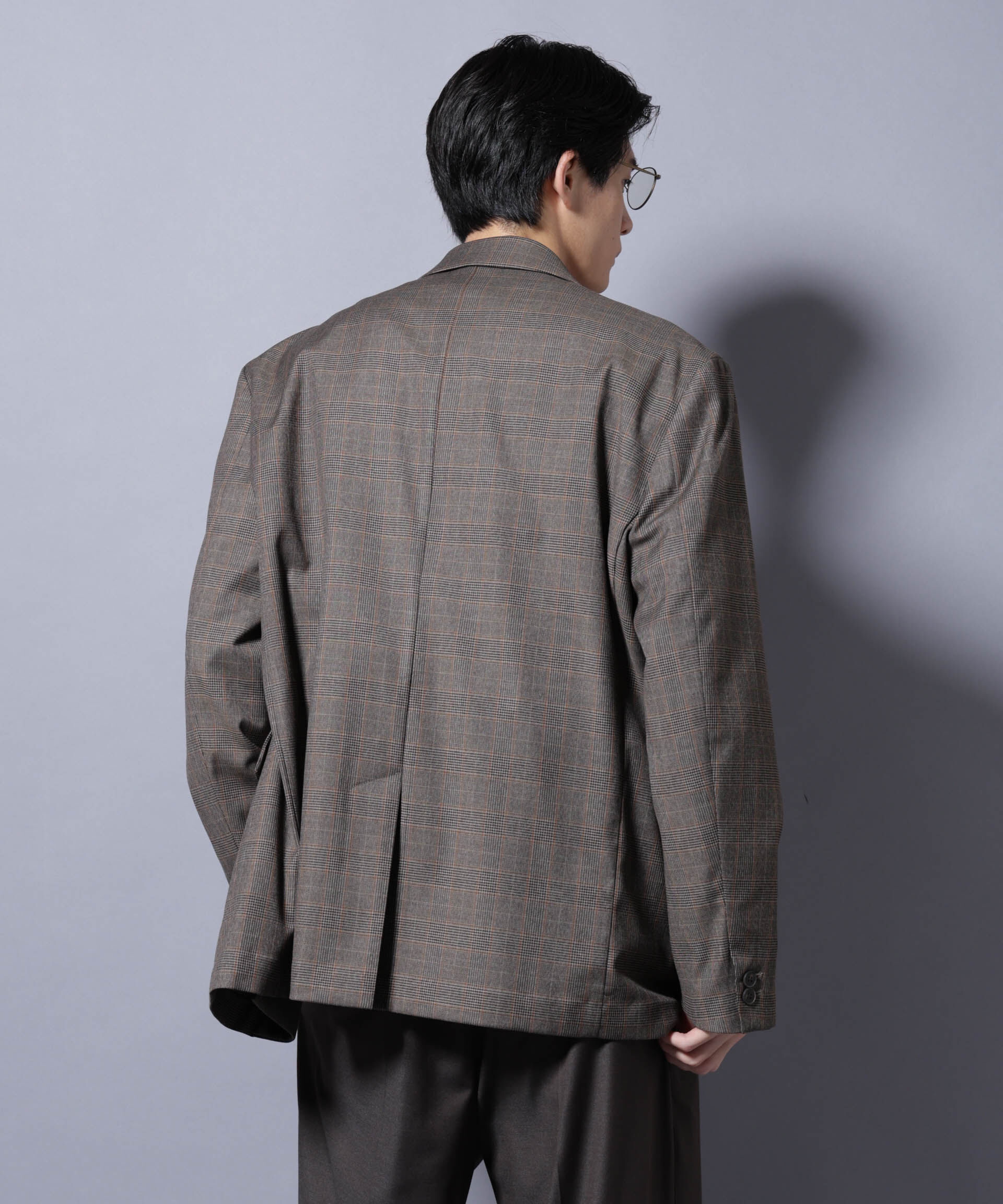 nano･universe「DELEGANTE グレンチェックW-Brethted ジャケット（セットアップ可）」|テーラードジャケット|