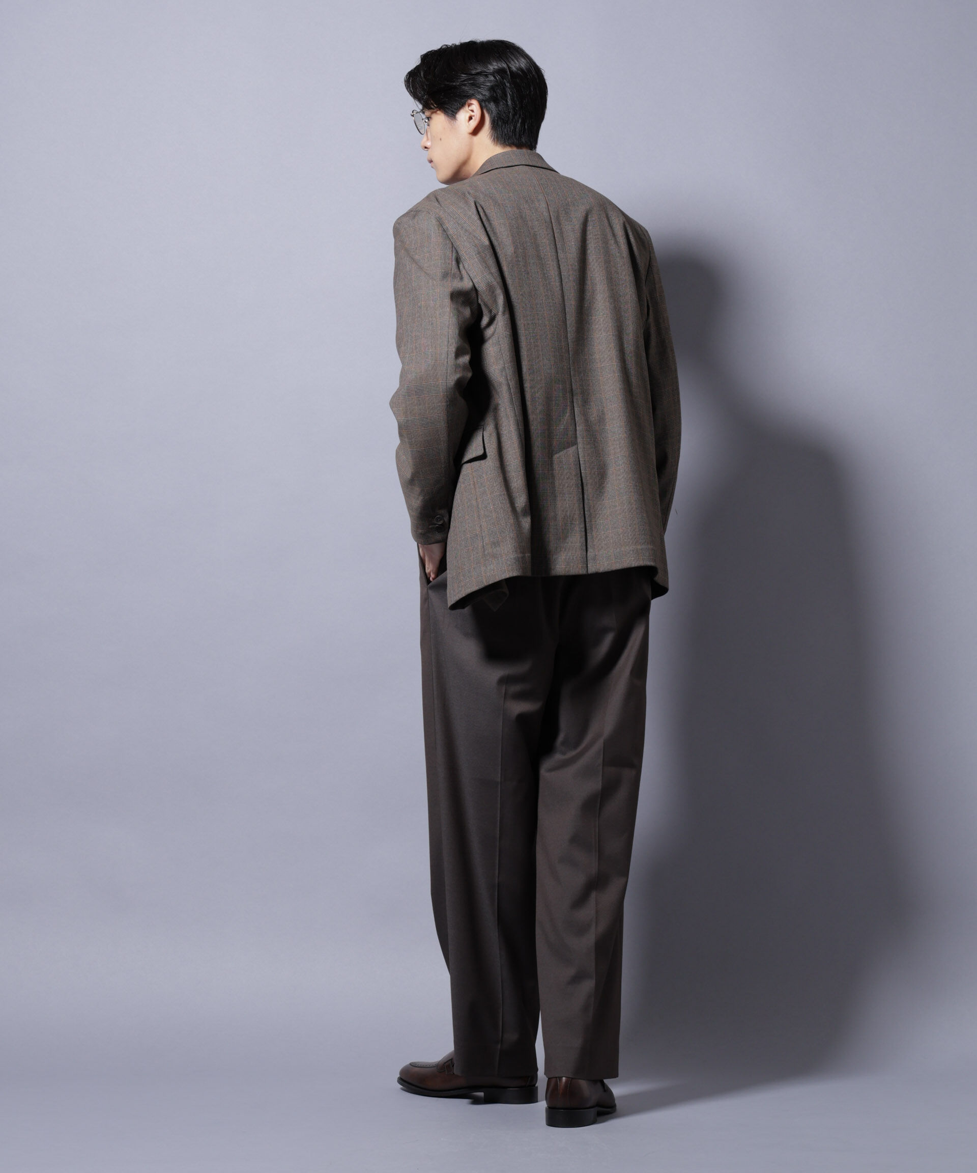 nano･universe「DELEGANTE グレンチェックW-Brethted ジャケット（セットアップ可）」|テーラードジャケット|