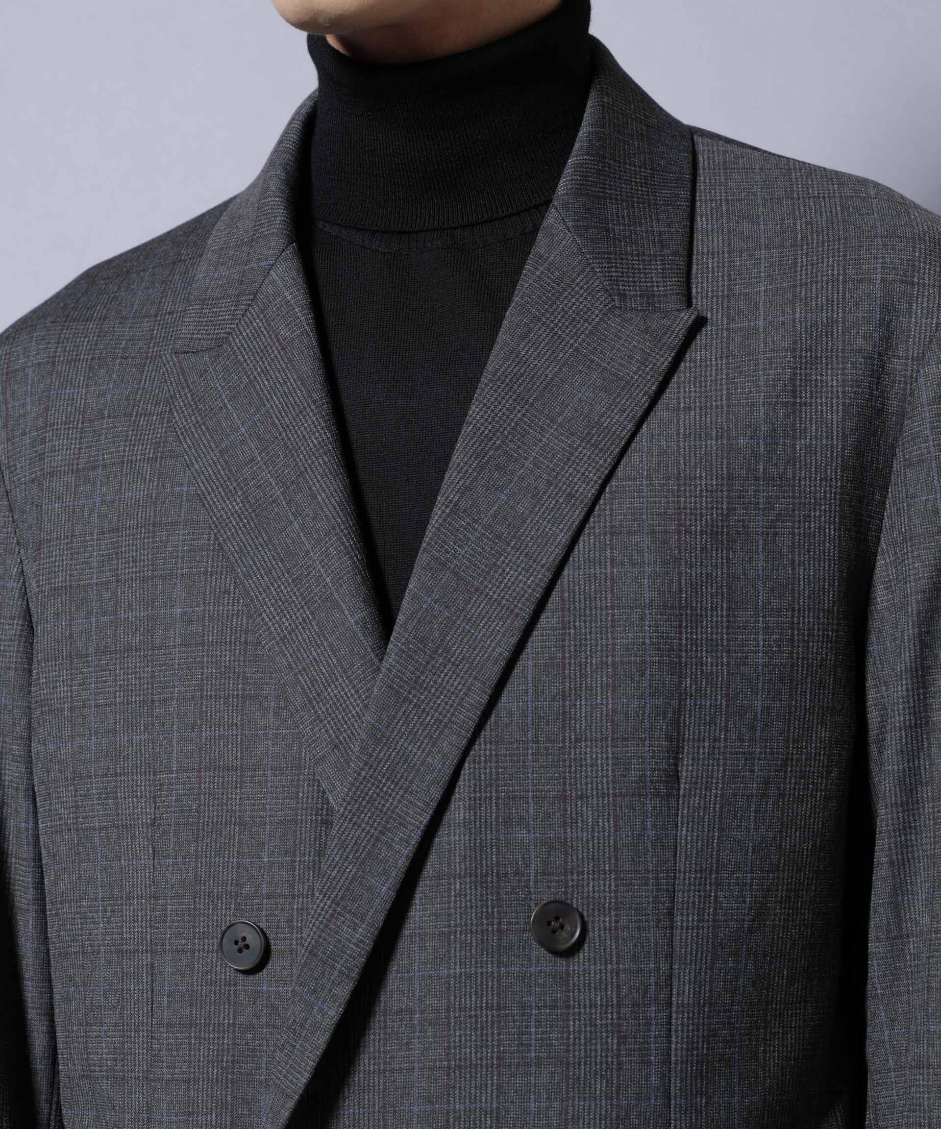 nano･universe「DELEGANTE グレンチェックW-Brethted ジャケット（セットアップ可）」|テーラードジャケット|