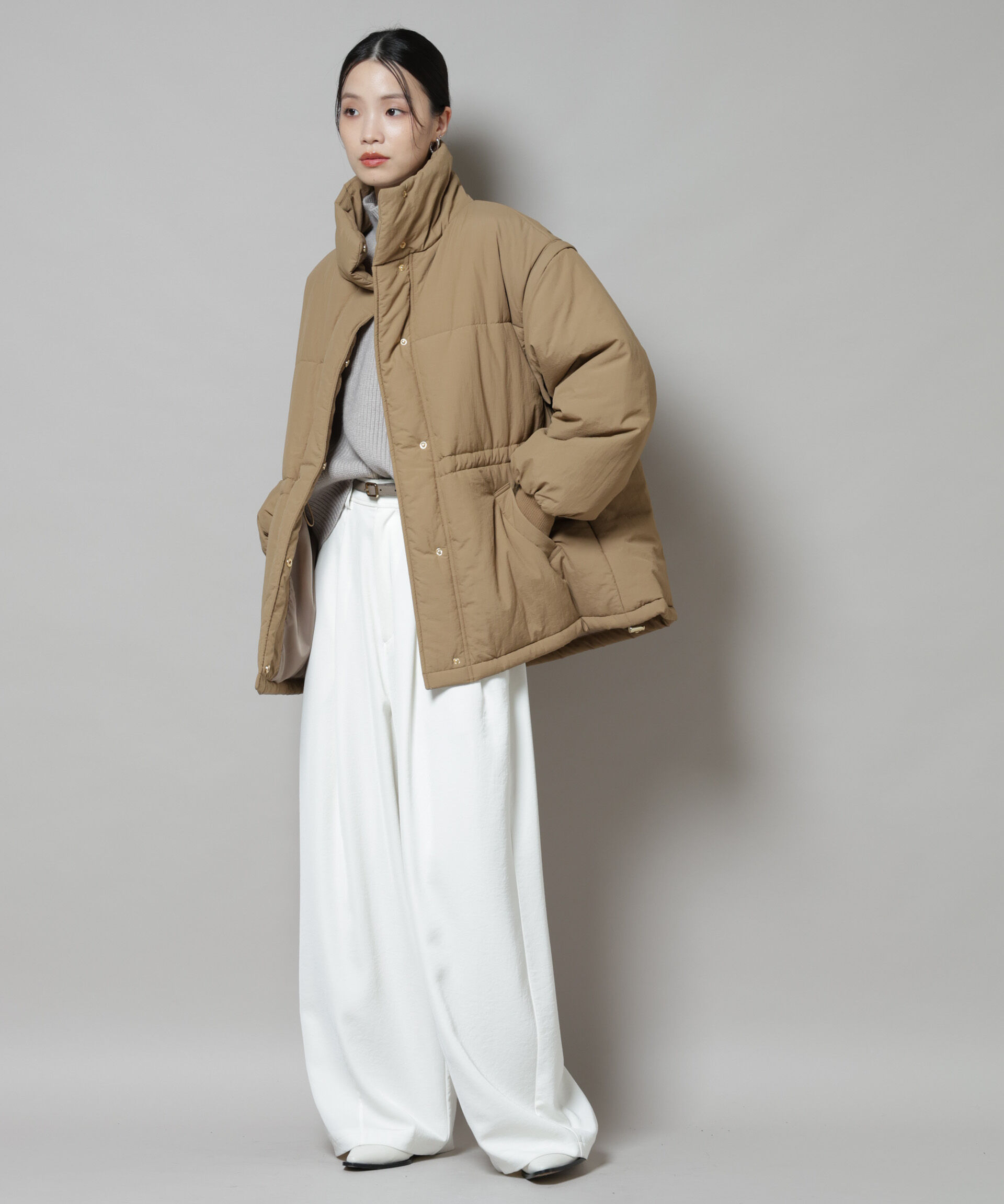 nano･universe「撥水加工・機能中綿 ２wayベスト＆スタンドジップブルゾン」|その他|