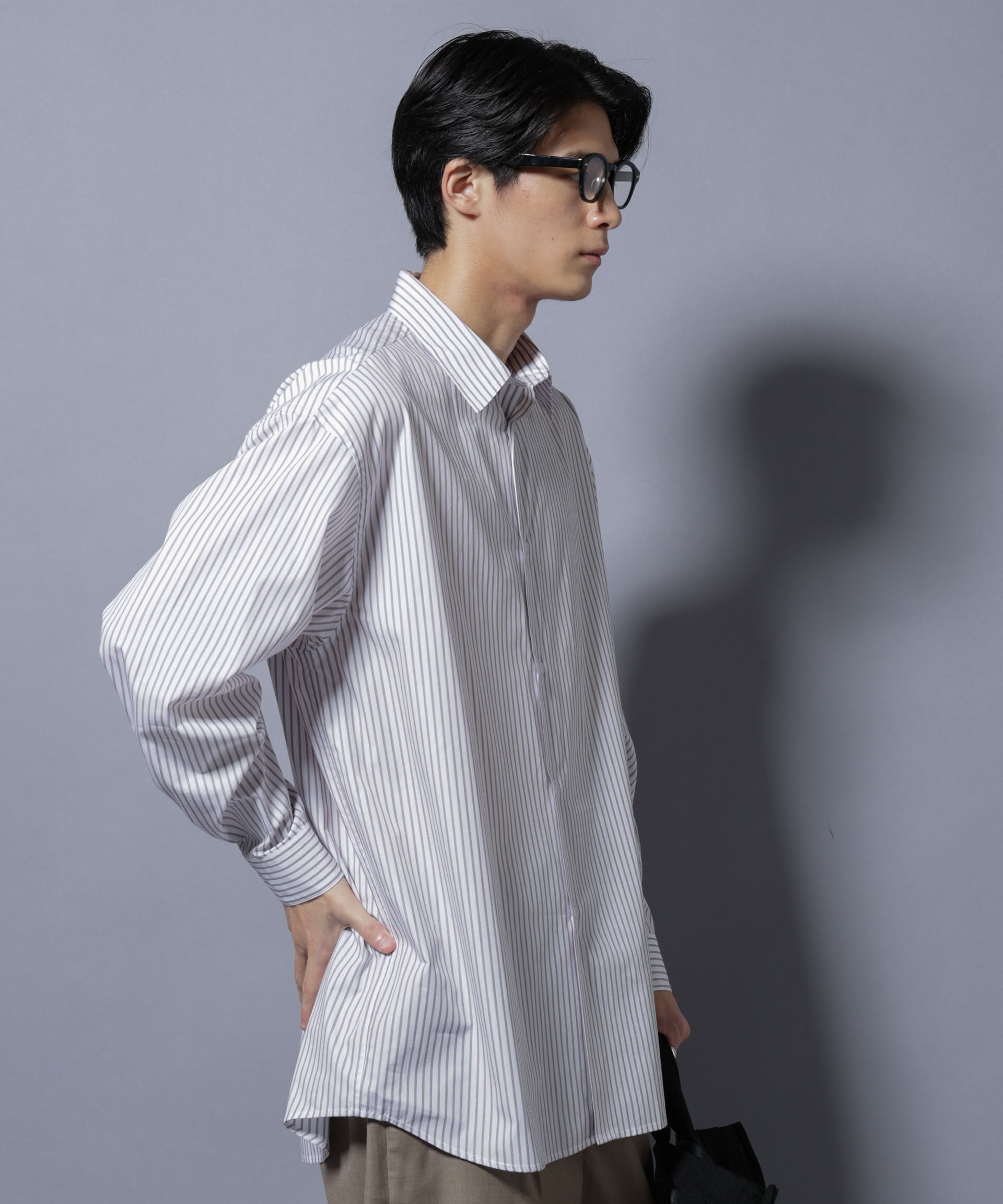 nano･universe「｢SIDOGRAS-VENICE｣ オルタネイトストライプシャツ」|シャツ・ブラウス|