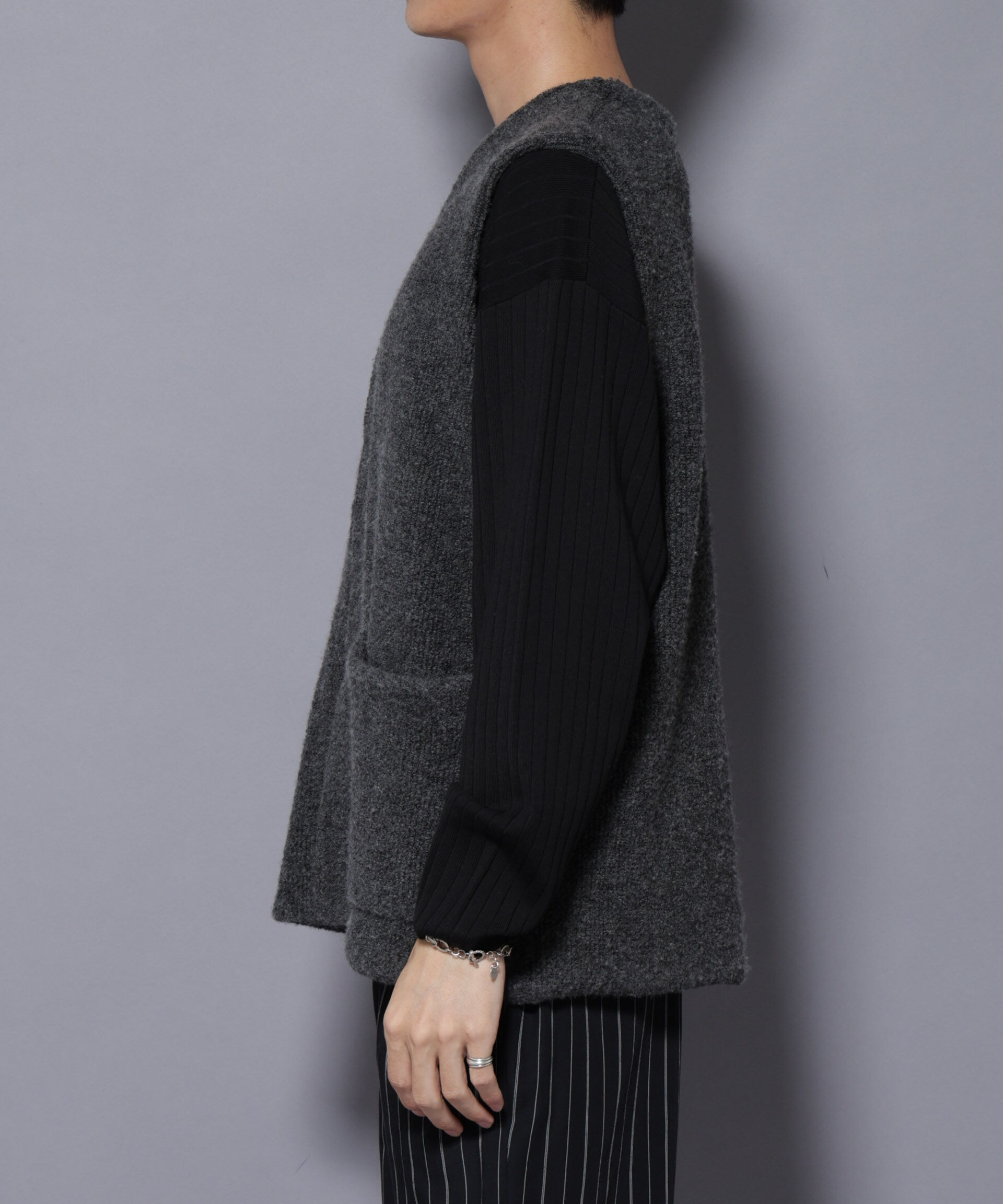 nano･universe「W/Acパイル オルタナティブベスト」|ニット・セーター|