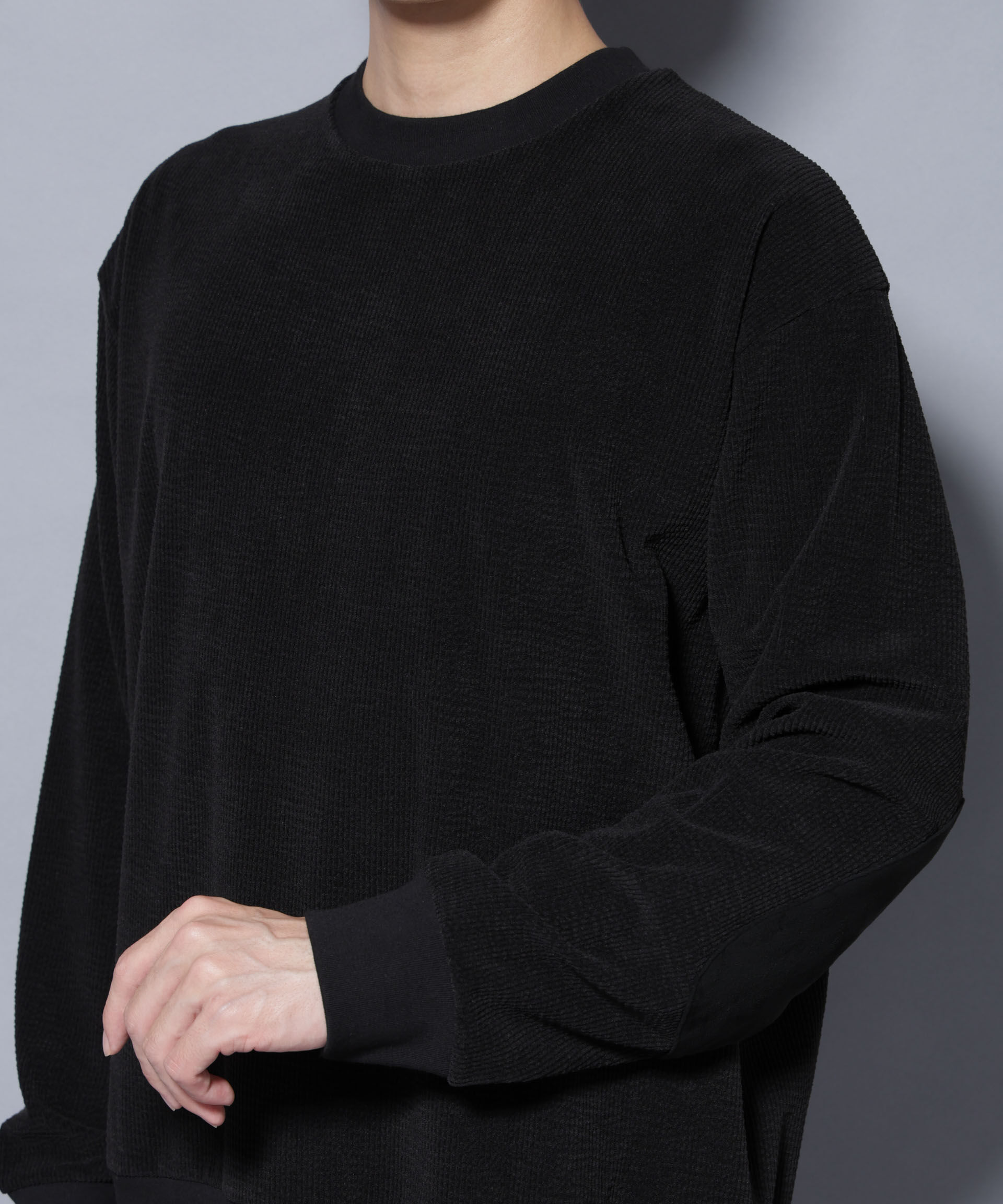 nano･universe「モールJQDコーデュロイクルーネックプルオーバー」|Tシャツ・カットソー|