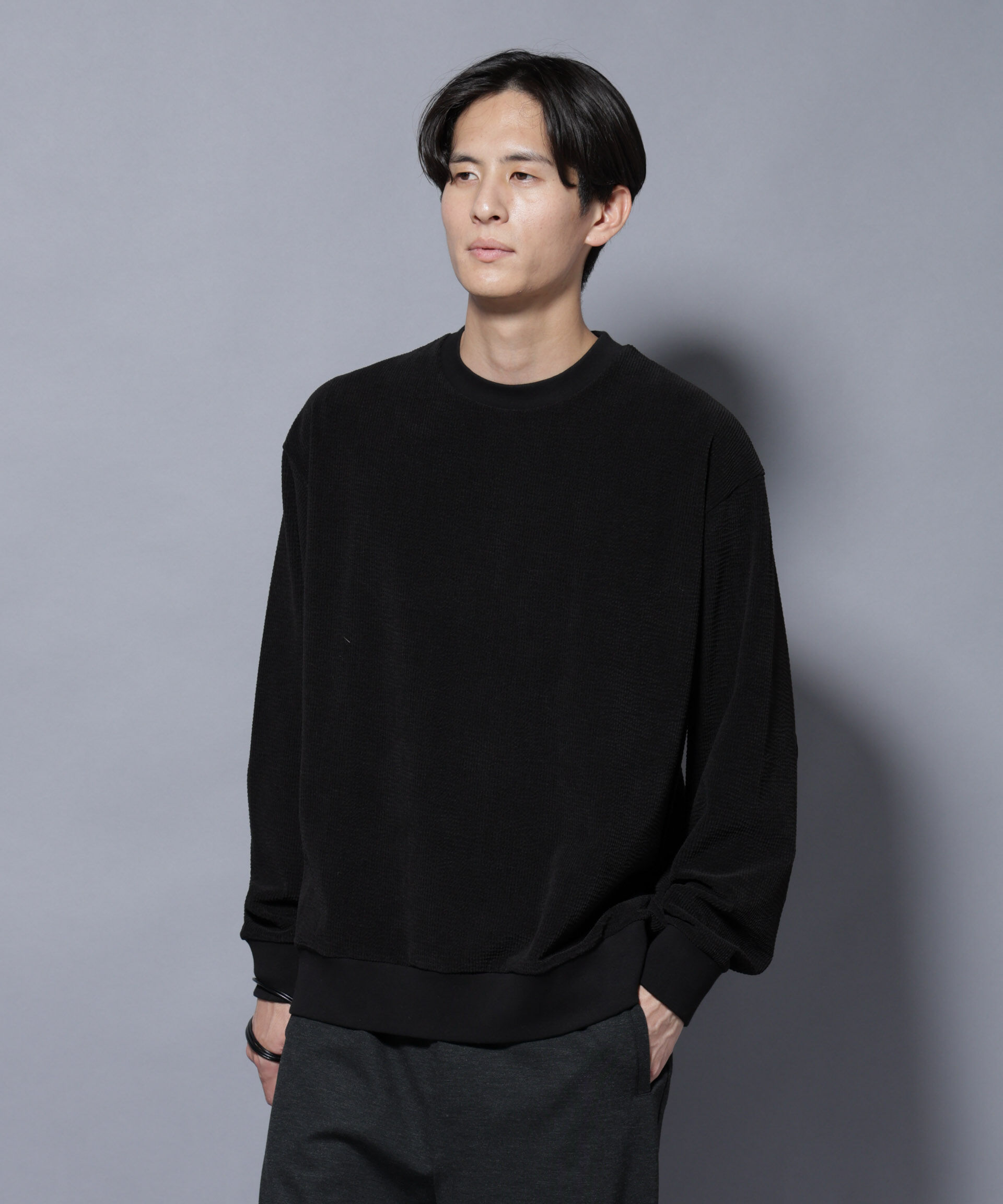 nano･universe「モールJQDコーデュロイクルーネックプルオーバー」|Tシャツ・カットソー|