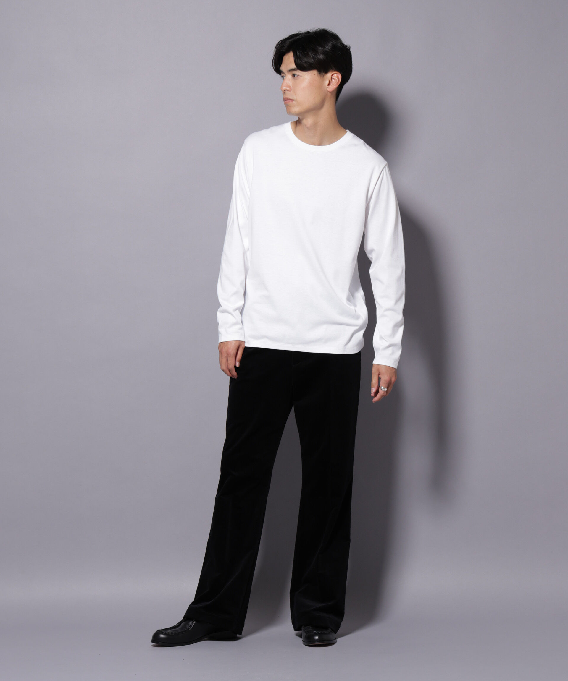 nano･universe「Anti Soaked(R)汗染み防止 クルーネックTシャツ 長袖」|Tシャツ・カットソー|