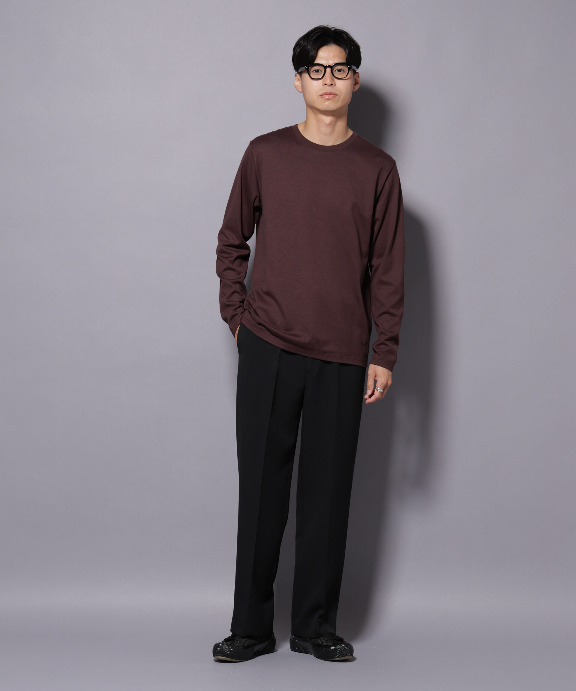 nano･universe「Anti Soaked(R)汗染み防止 クルーネックTシャツ 長袖」|Tシャツ・カットソー|