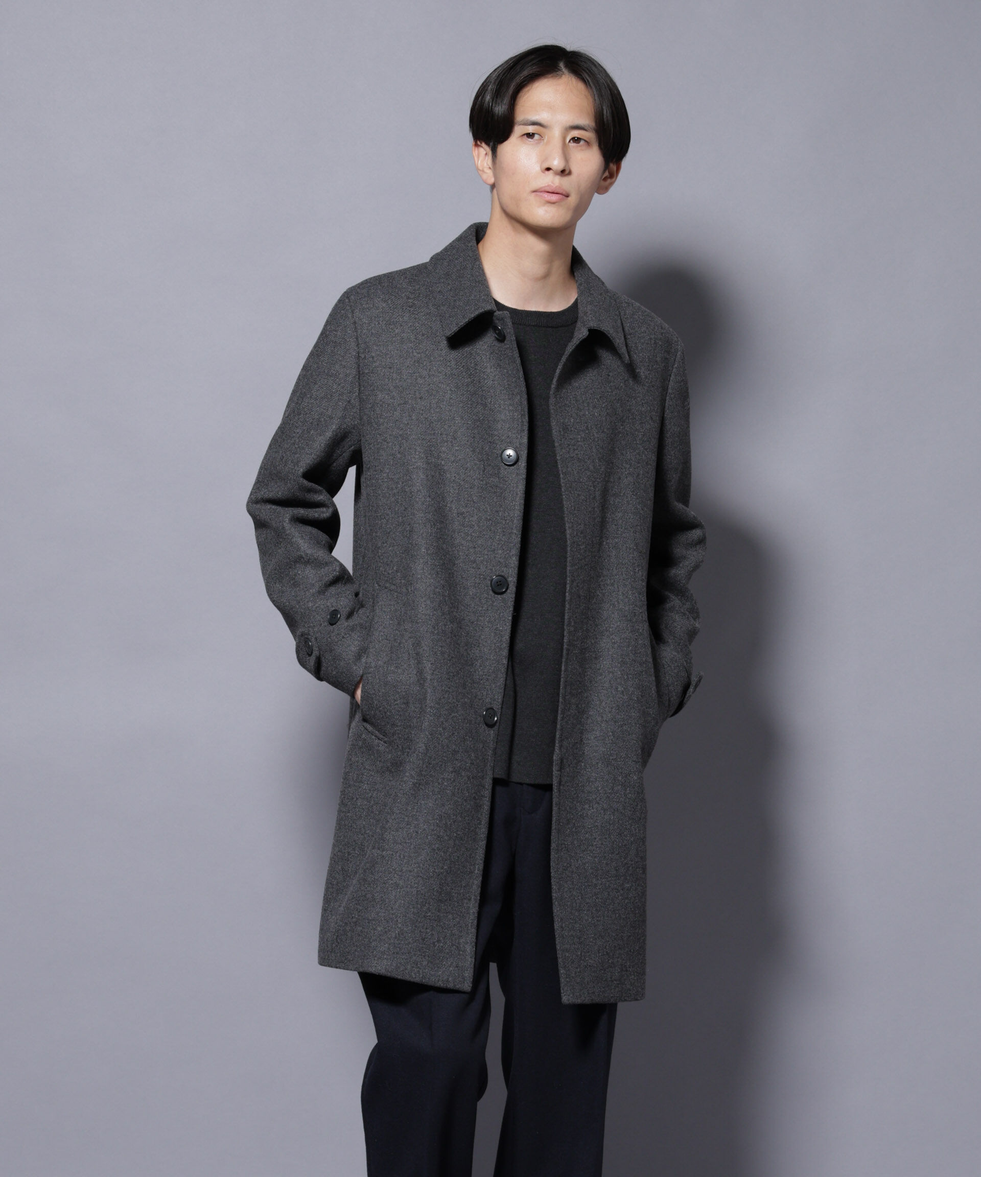 nano･universe「ウール/Nメルトンステンカラーコート」|その他|