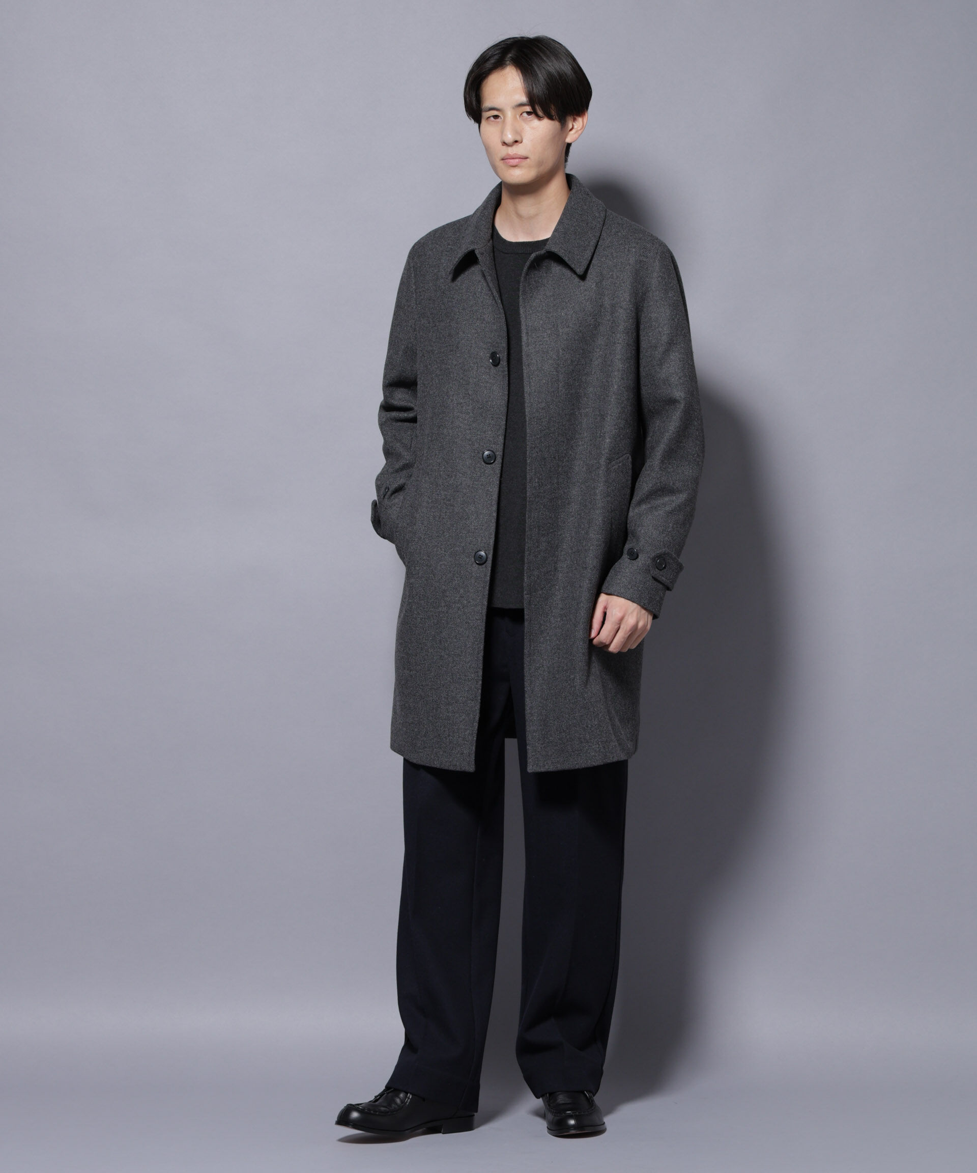 nano･universe「ウール/Nメルトンステンカラーコート」|その他|