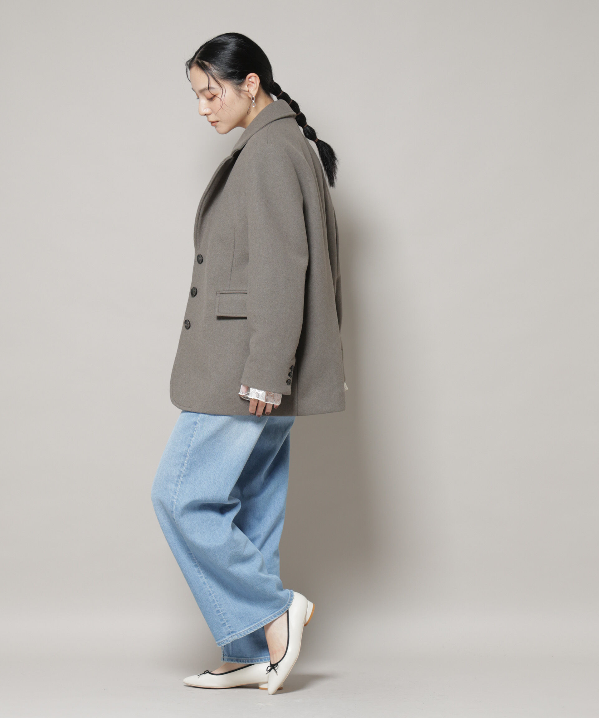 nano･universe「ワイドショルダージャケット」|テーラードジャケット|