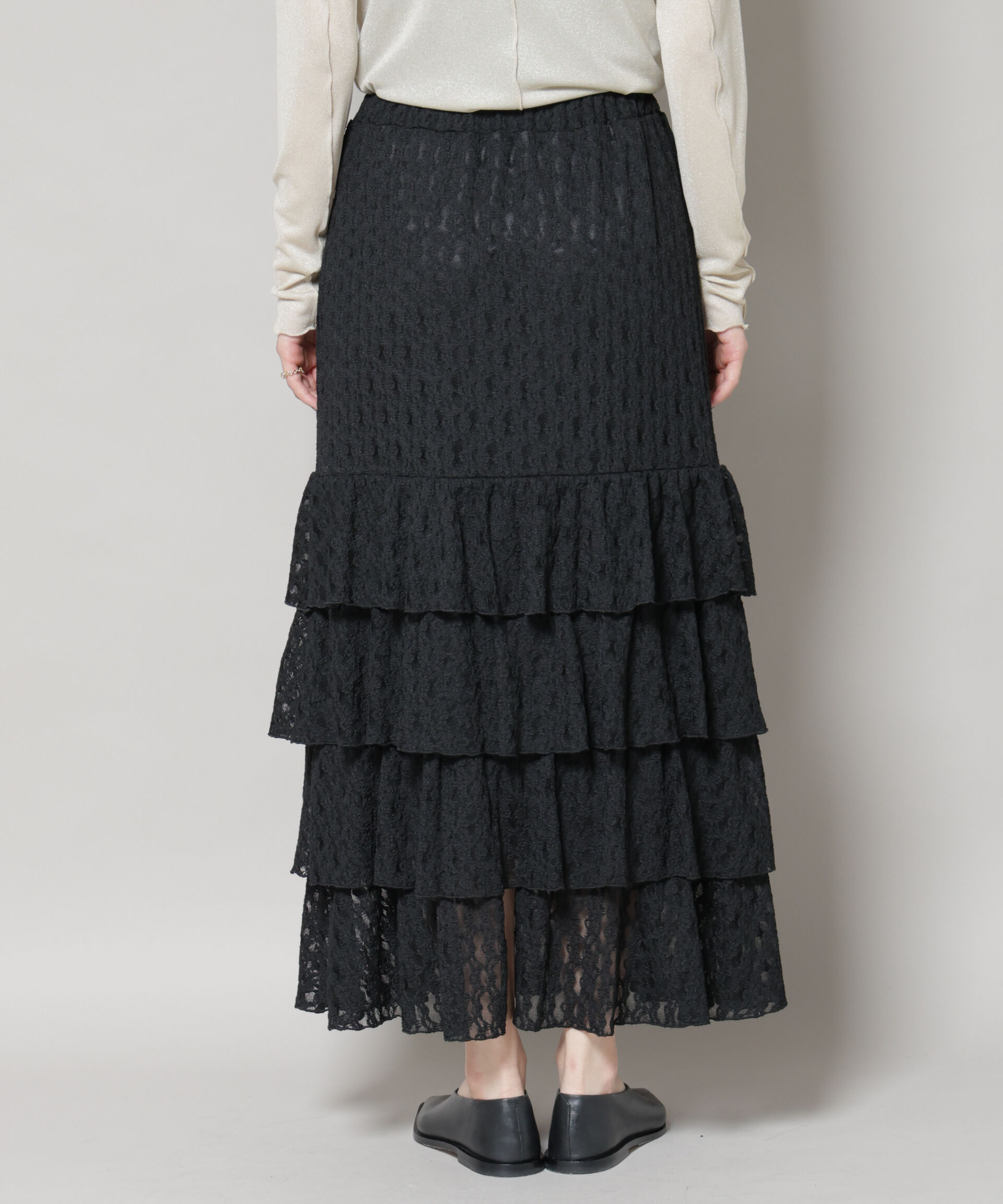 nano･universe「ティアードフリルレーススカート」|スカート|