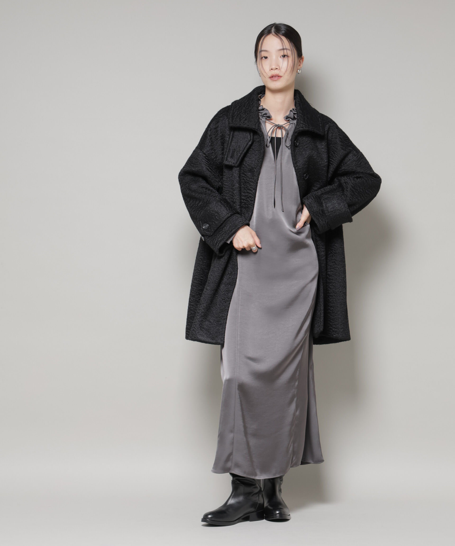 nano･universe「ブークレスタンドカラーミドルコート」|その他|