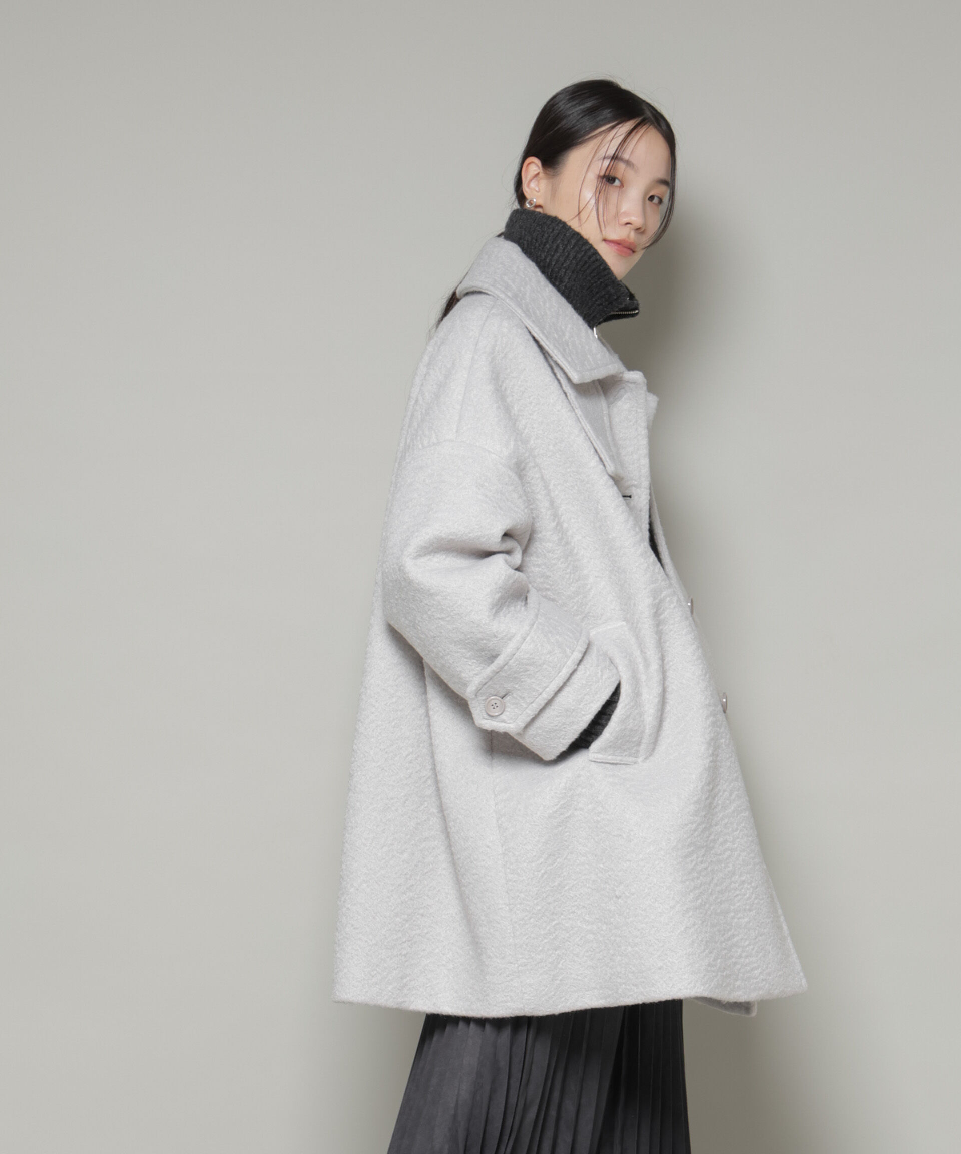 nano･universe「ブークレスタンドカラーミドルコート」|その他|