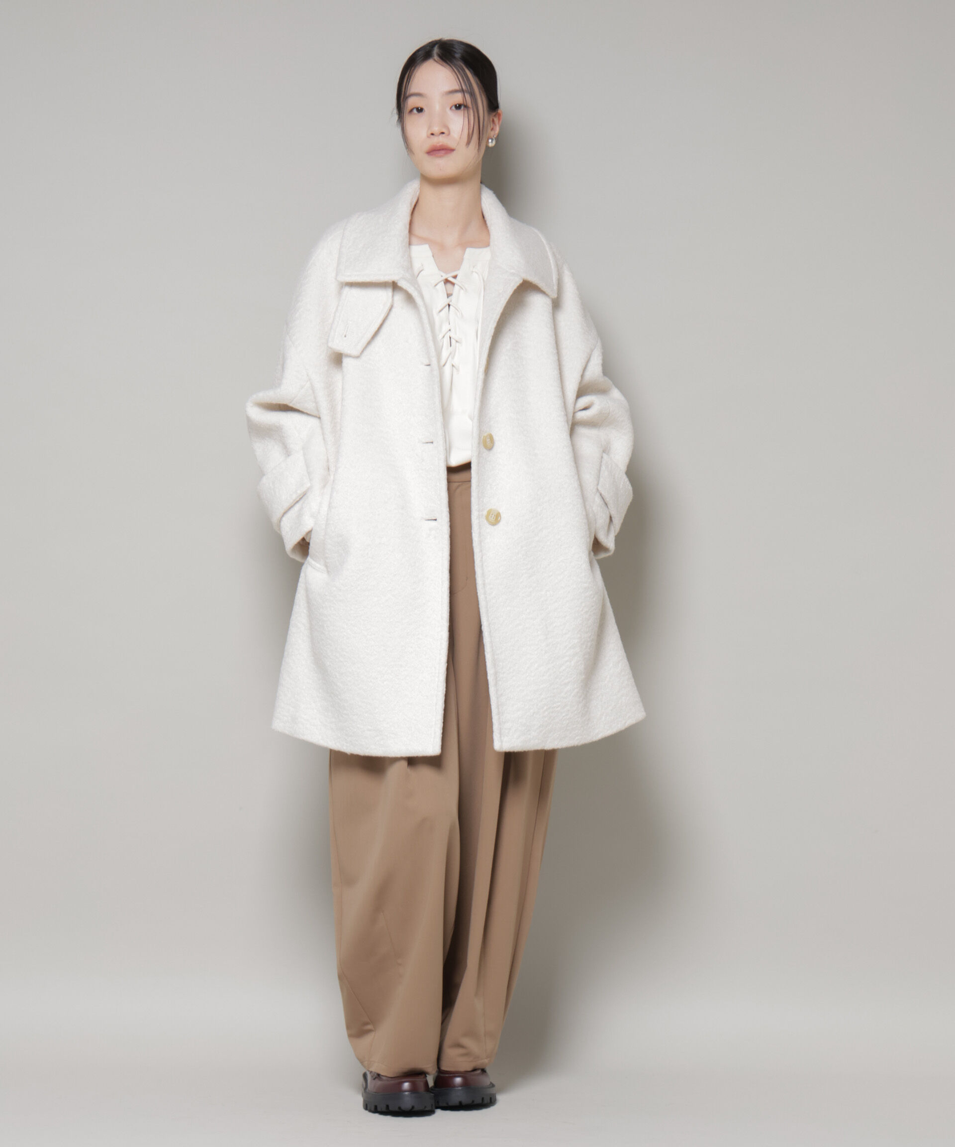 nano･universe「ブークレスタンドカラーミドルコート」|その他|