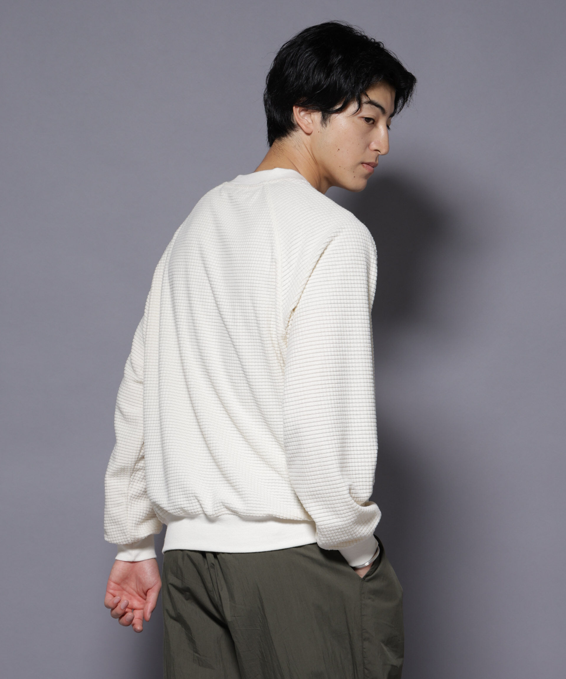 nano･universe「NORMANBROS別注 ワッフルフリース 長袖」|Tシャツ・カットソー|