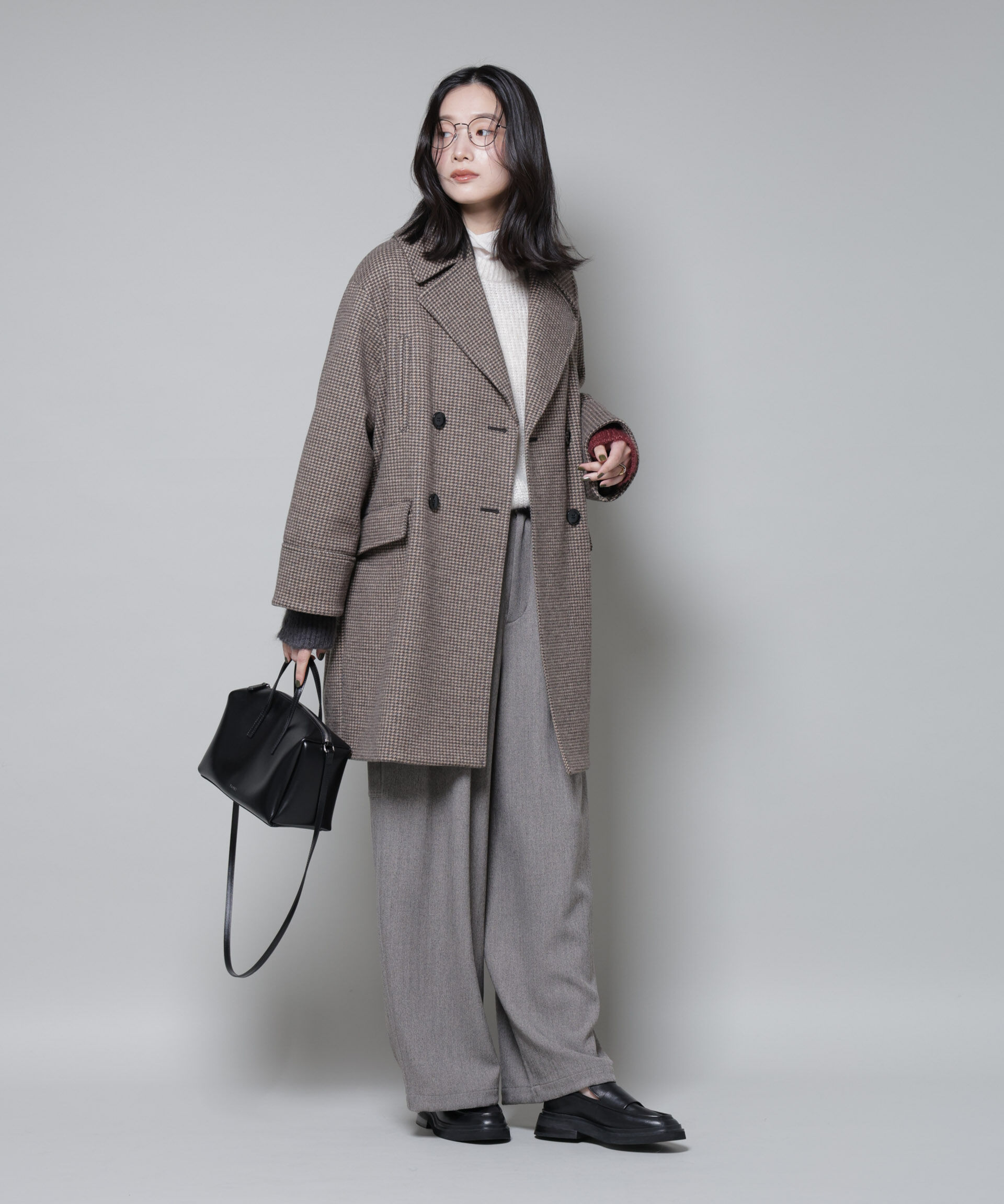 nano･universe「オーバーサイズポケットチェックコート」|その他|