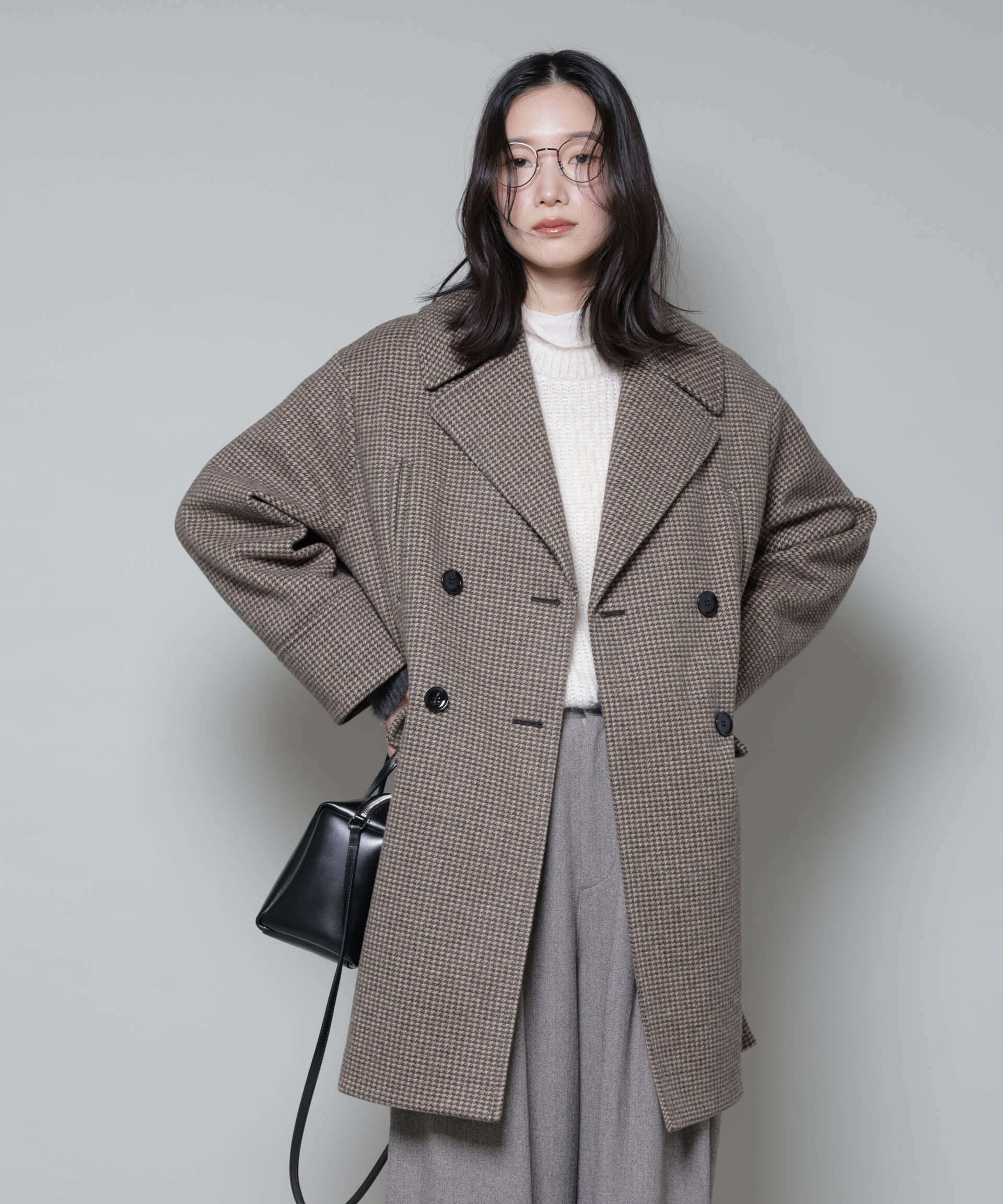 nano･universe「オーバーサイズポケットチェックコート」|その他|