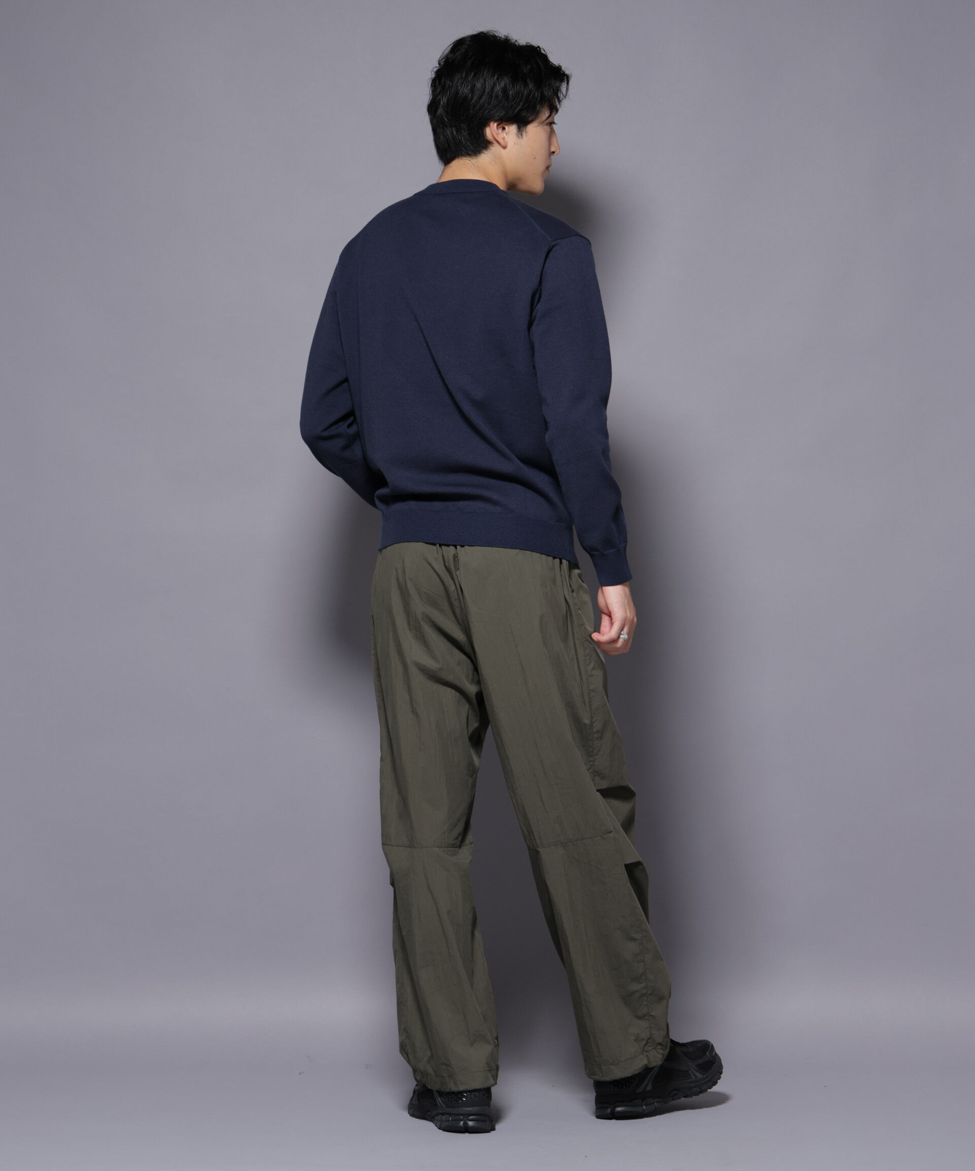 nano･universe「ダブルフェイスストレッチモックネックニット」|ニット・セーター|