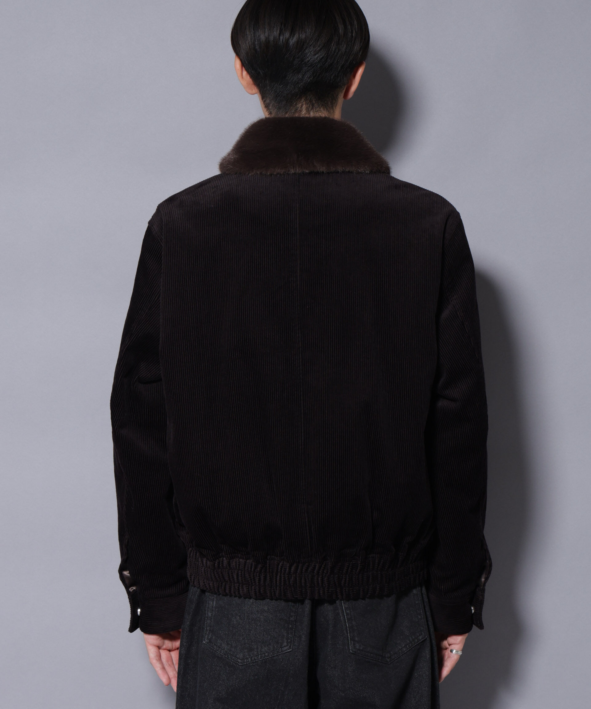 nano･universe「アタッチドカラー コットンコーデュロイブルゾン」|ブルゾン・スタジャン|