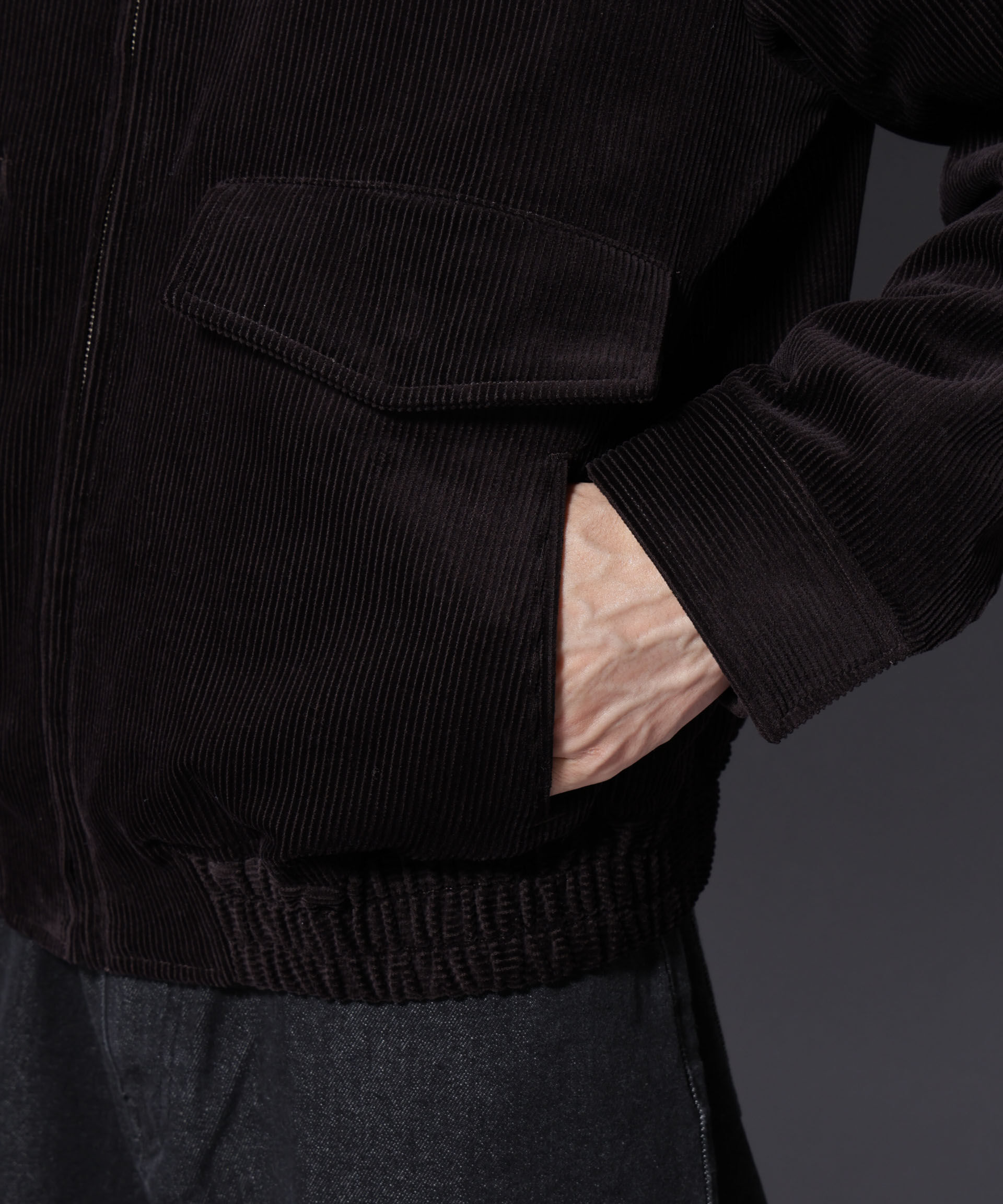 nano･universe「アタッチドカラー コットンコーデュロイブルゾン」|ブルゾン・スタジャン|