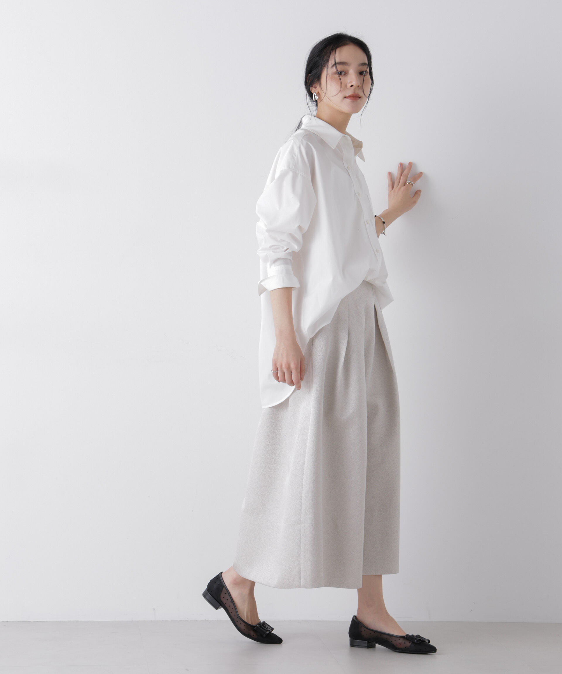 nano･universe「ジャガードボリュームタックスカート(セットアップ可)」|スカート|