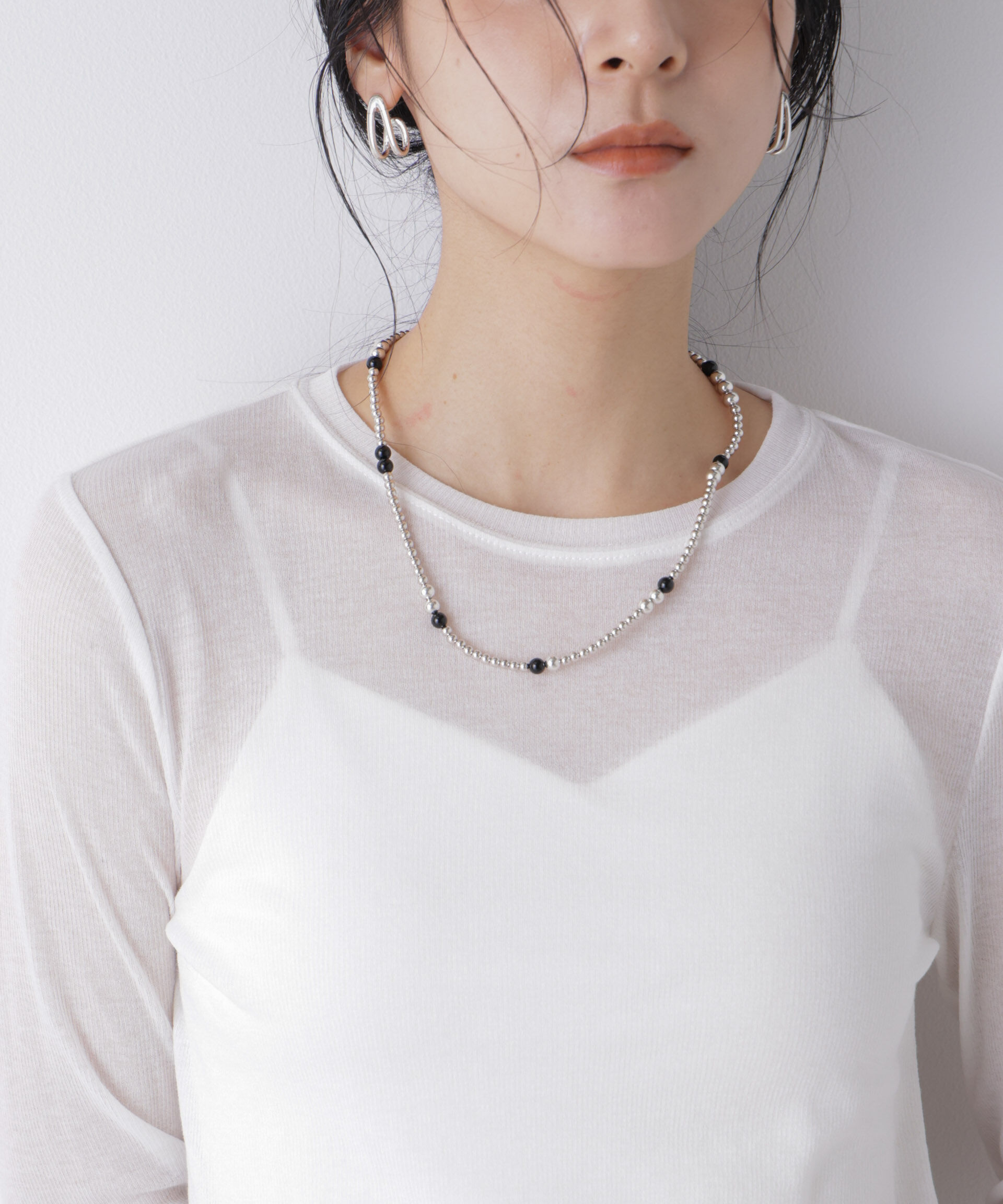 nano･universe「PHILIPPE AUDIBERT/Eunice necklace Black」|ネックレス|ブラック