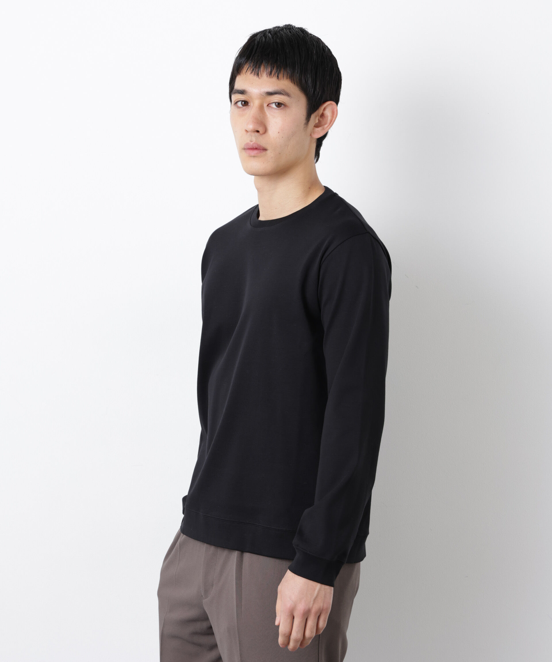 nano･universe「「FORMAL JERSEY」クルーネックカットソー長袖」|Tシャツ・カットソー|