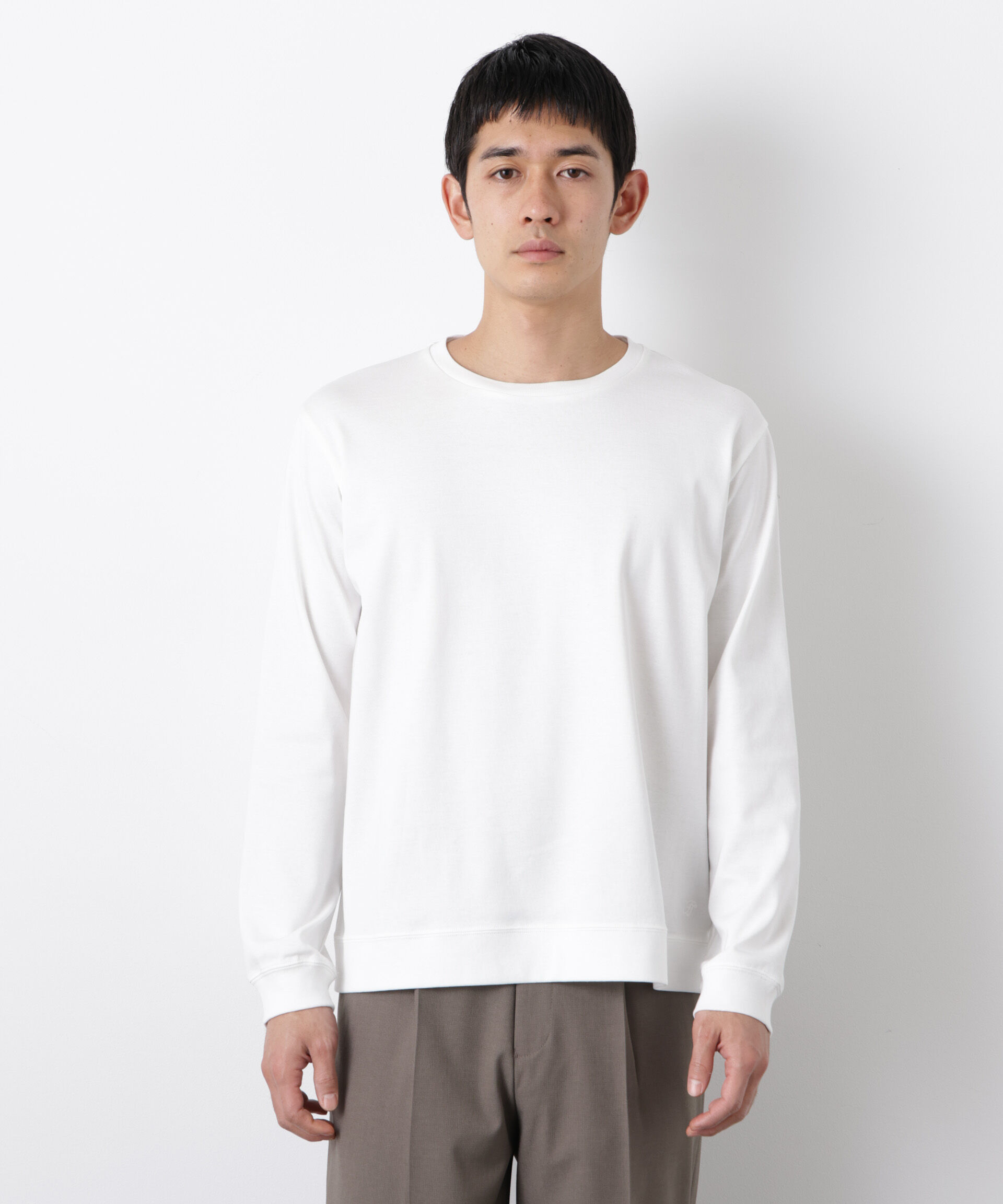 nano･universe「「FORMAL JERSEY」クルーネックカットソー長袖」|Tシャツ・カットソー|