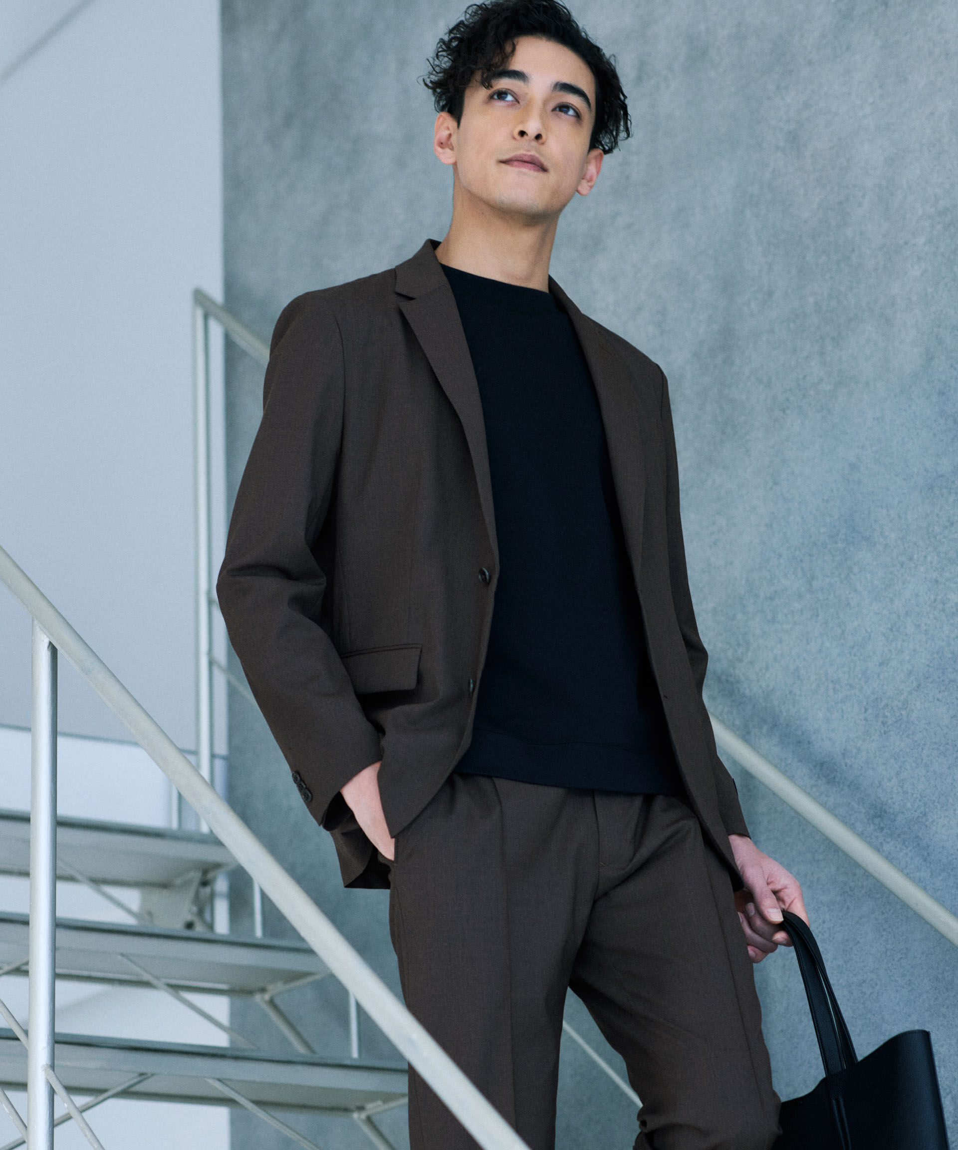 nano･universe「｢DamerinoSelect｣JAPANfabricウールストレッチパンツ（セットアップ可）」|スーツ|